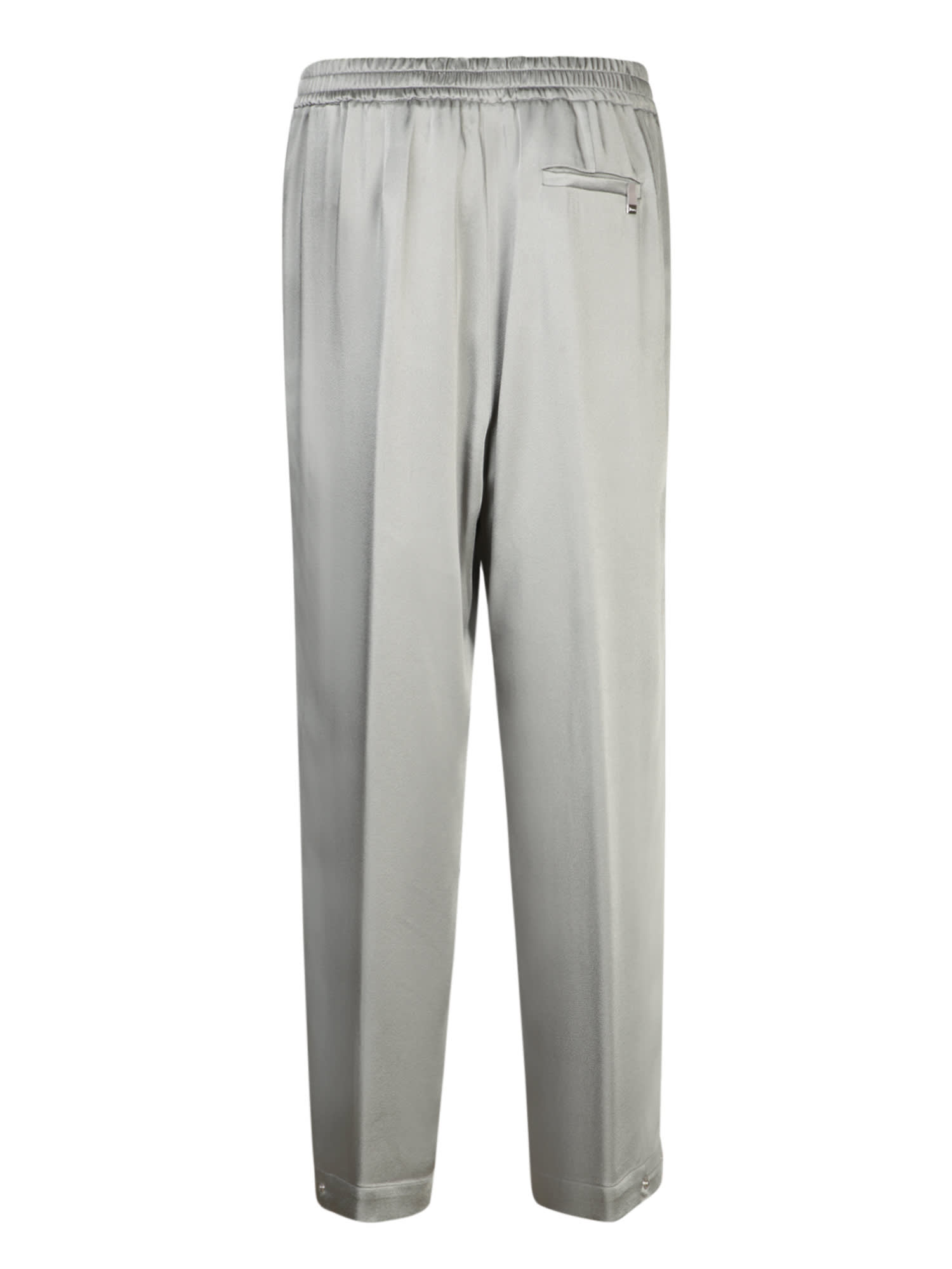 Shop Herno Grey Satin Trousers