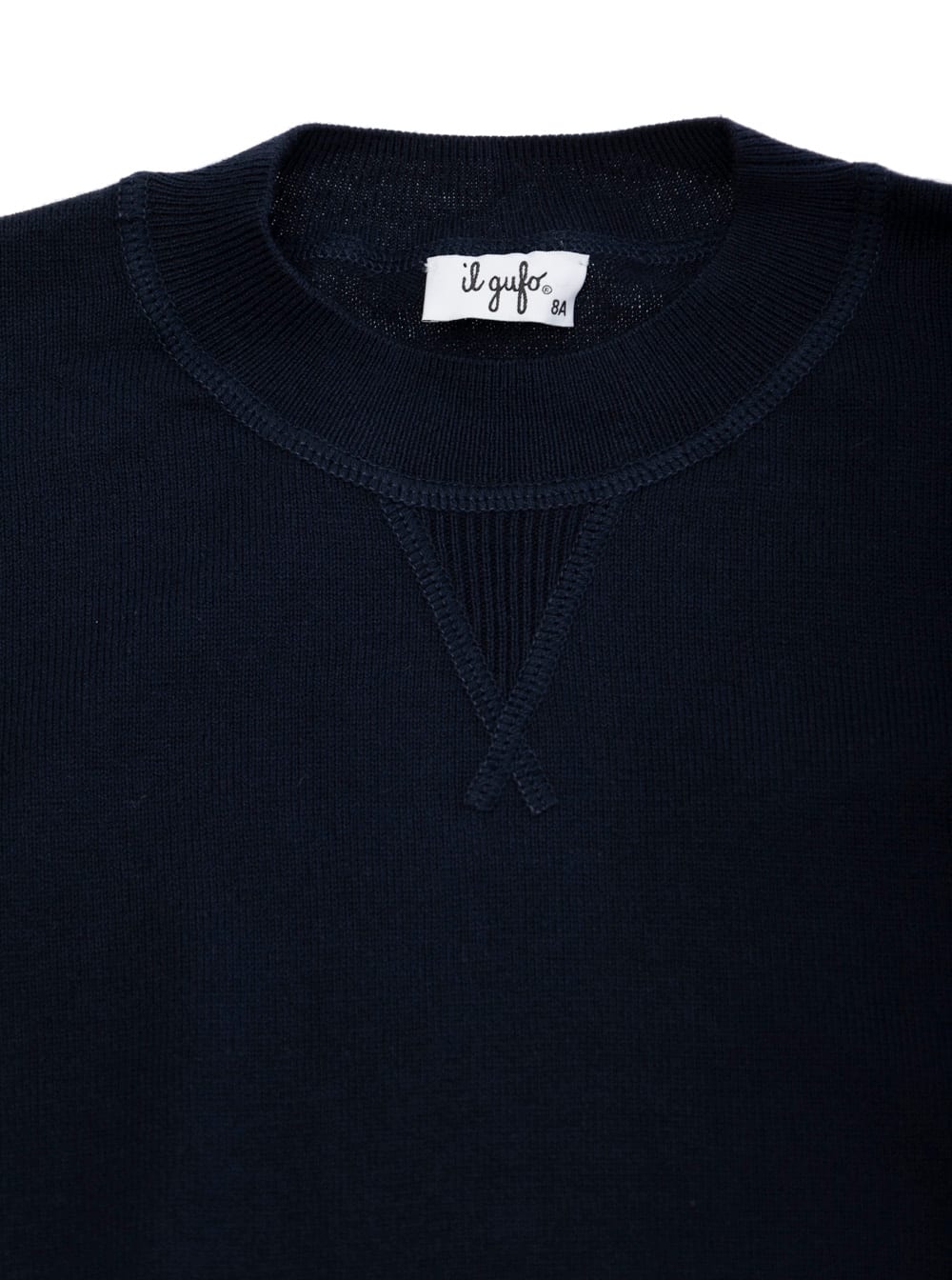 Il Gufo Blue Crewneck Sweater With Ribbed Trims In Cotton Boy In Blu