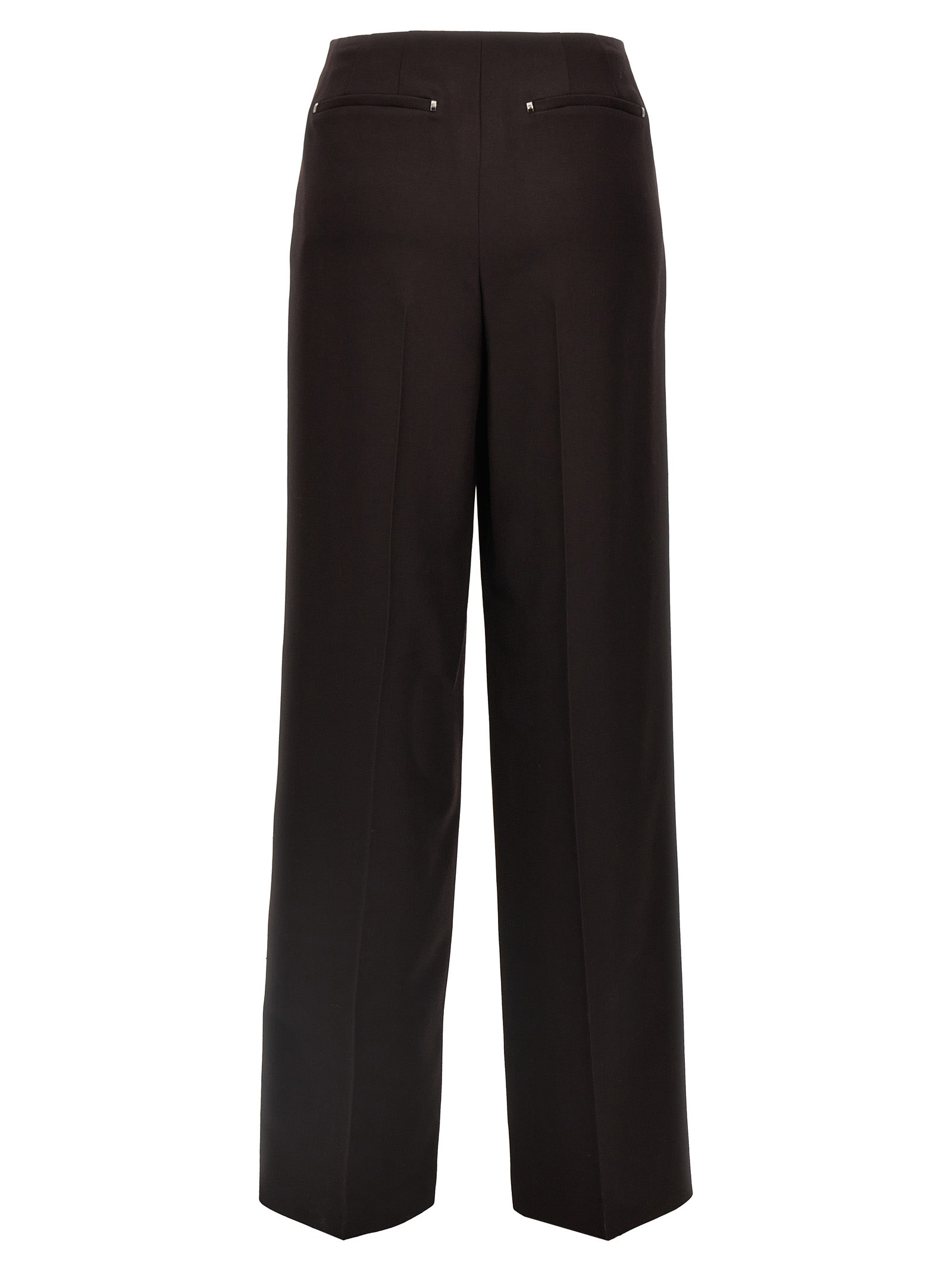 Shop Fendi Grain De Poudre Pants In Purple