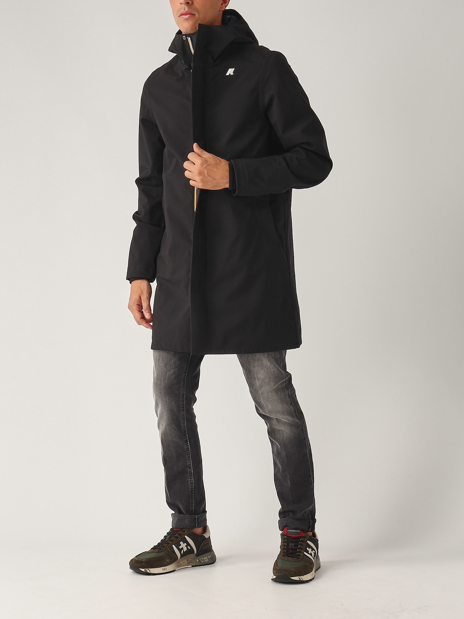 Shop K-way Thomas Bonded Jacket In Nero