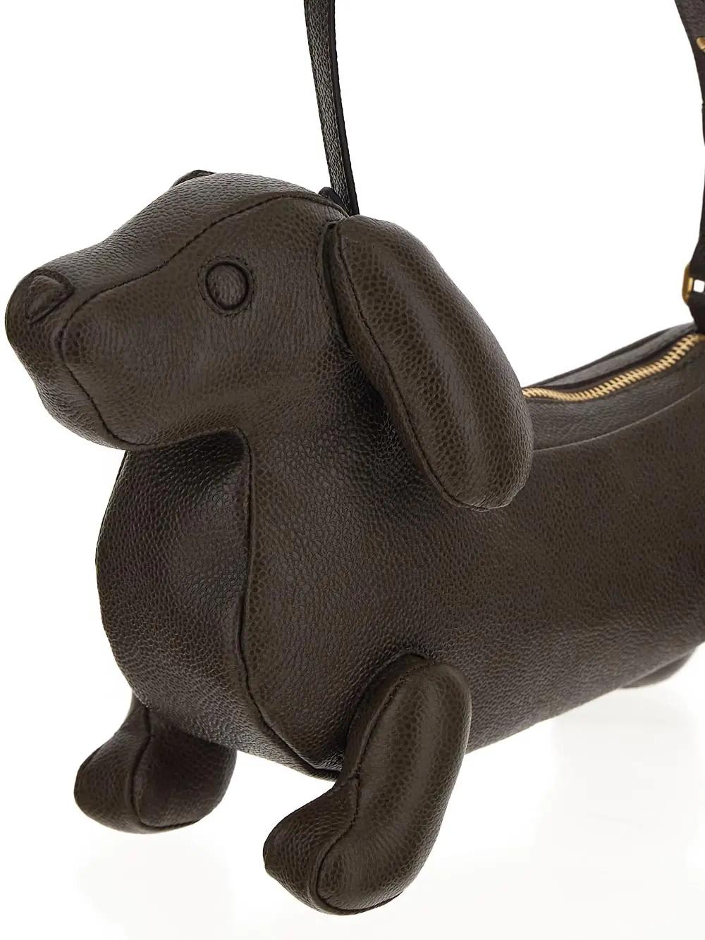 Shop Thom Browne Hector Baguette Dog Bag In Dark
