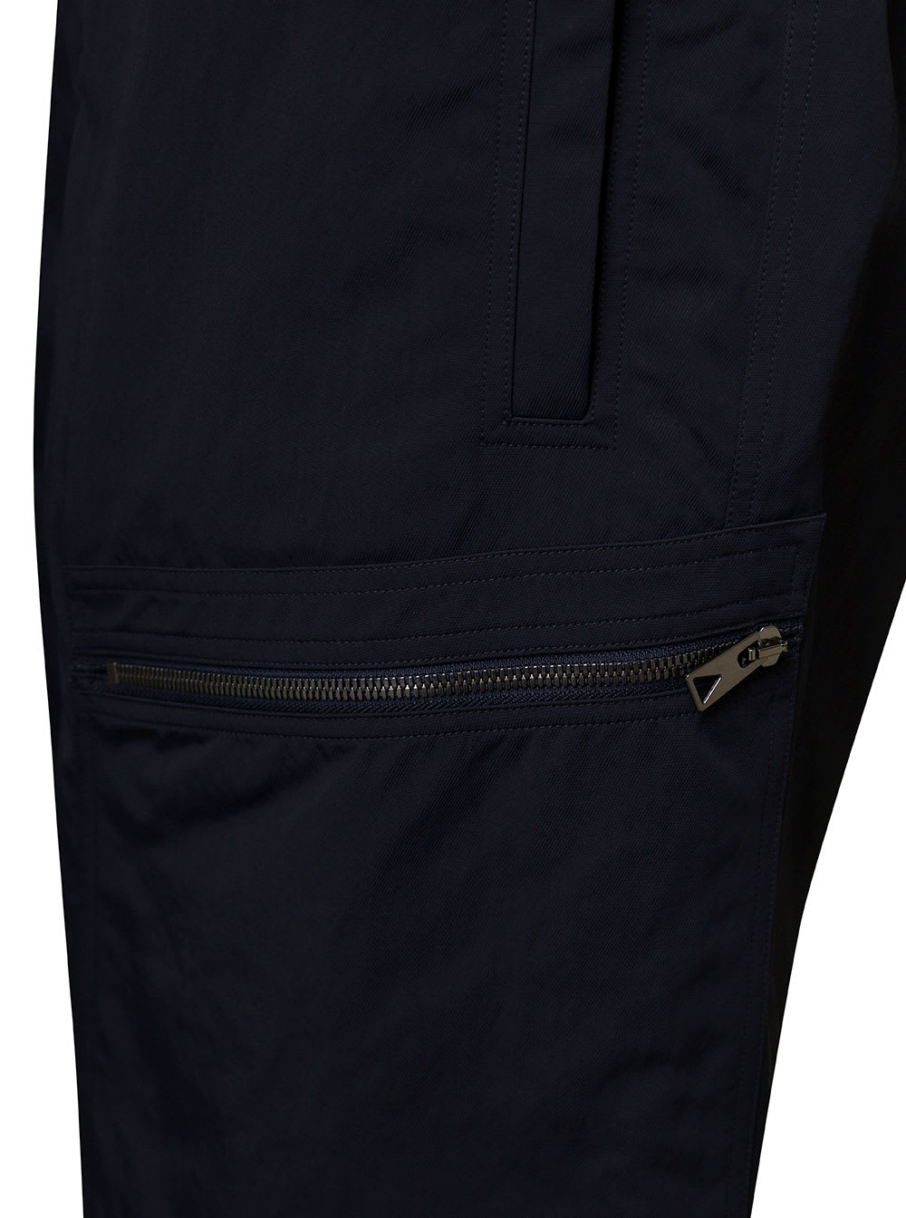 Bottega Veneta Black Bermuda Shorts With Zip Pockets Black In Polyamide Man In Midnight Blue