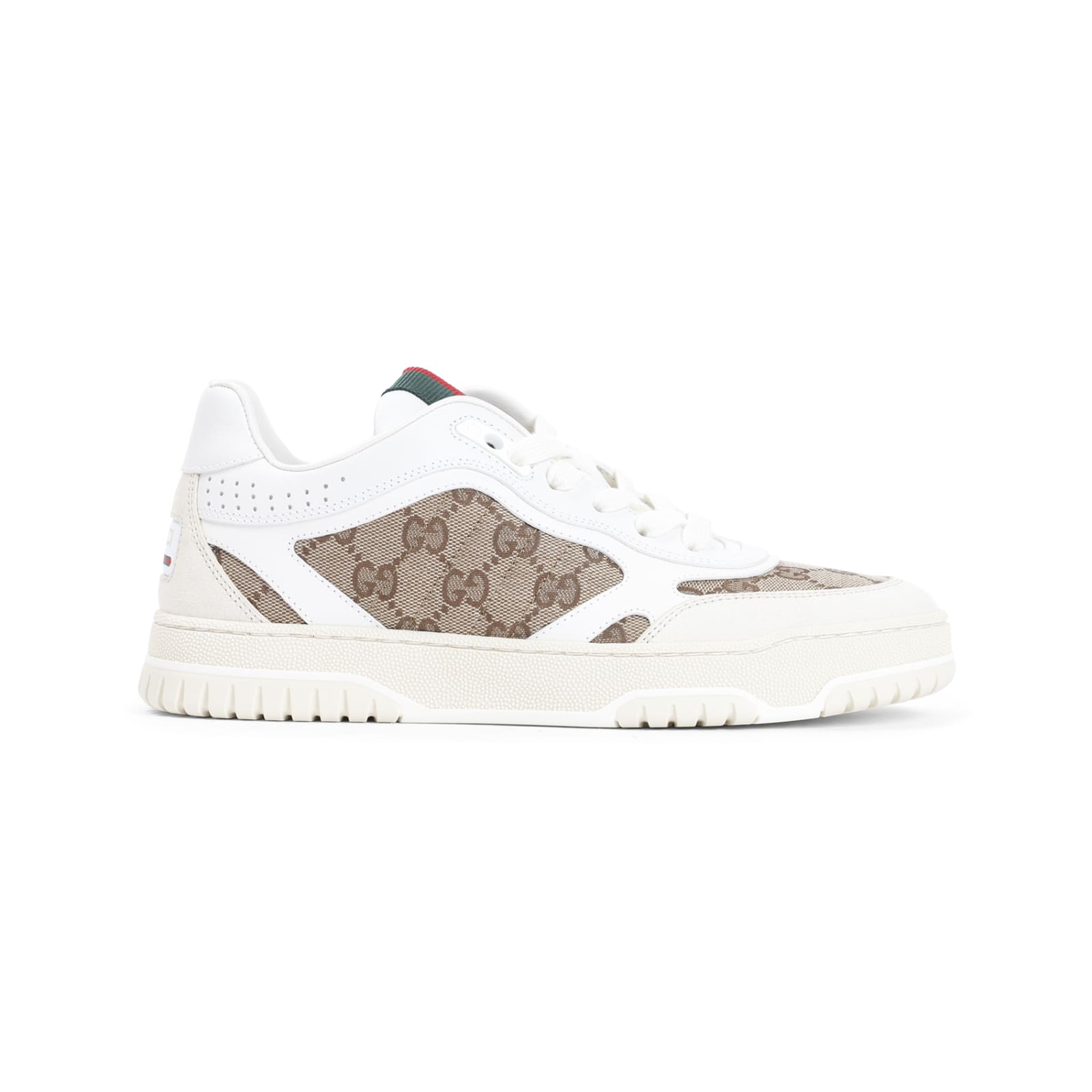 Shop Gucci Re-web Trainer In Original Gg Canvas In Ivo Be Eb G.w G.w G