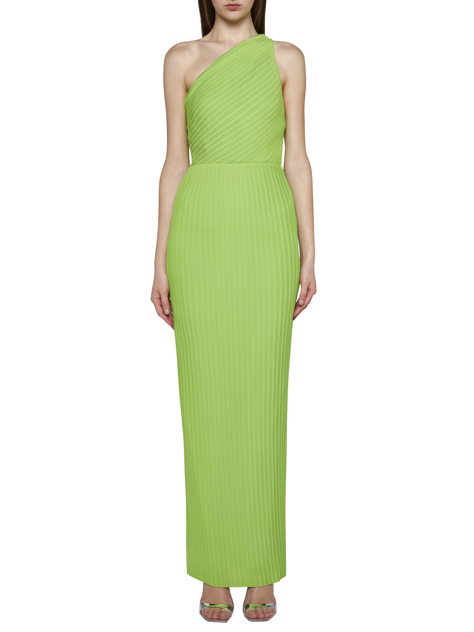 Shop Solace London Dress In Green