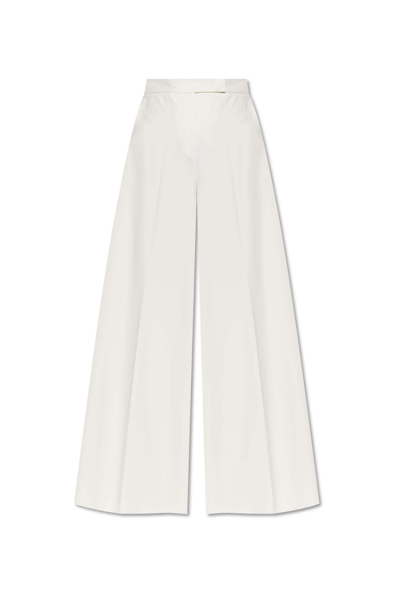 Max Mara Finish Pants In White