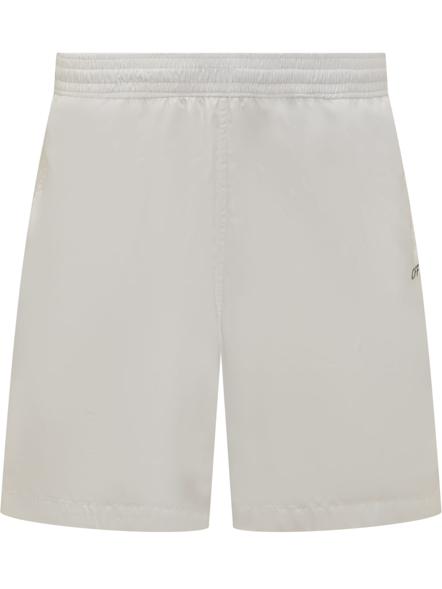 Off-White Swimshorts With Scribble Motif