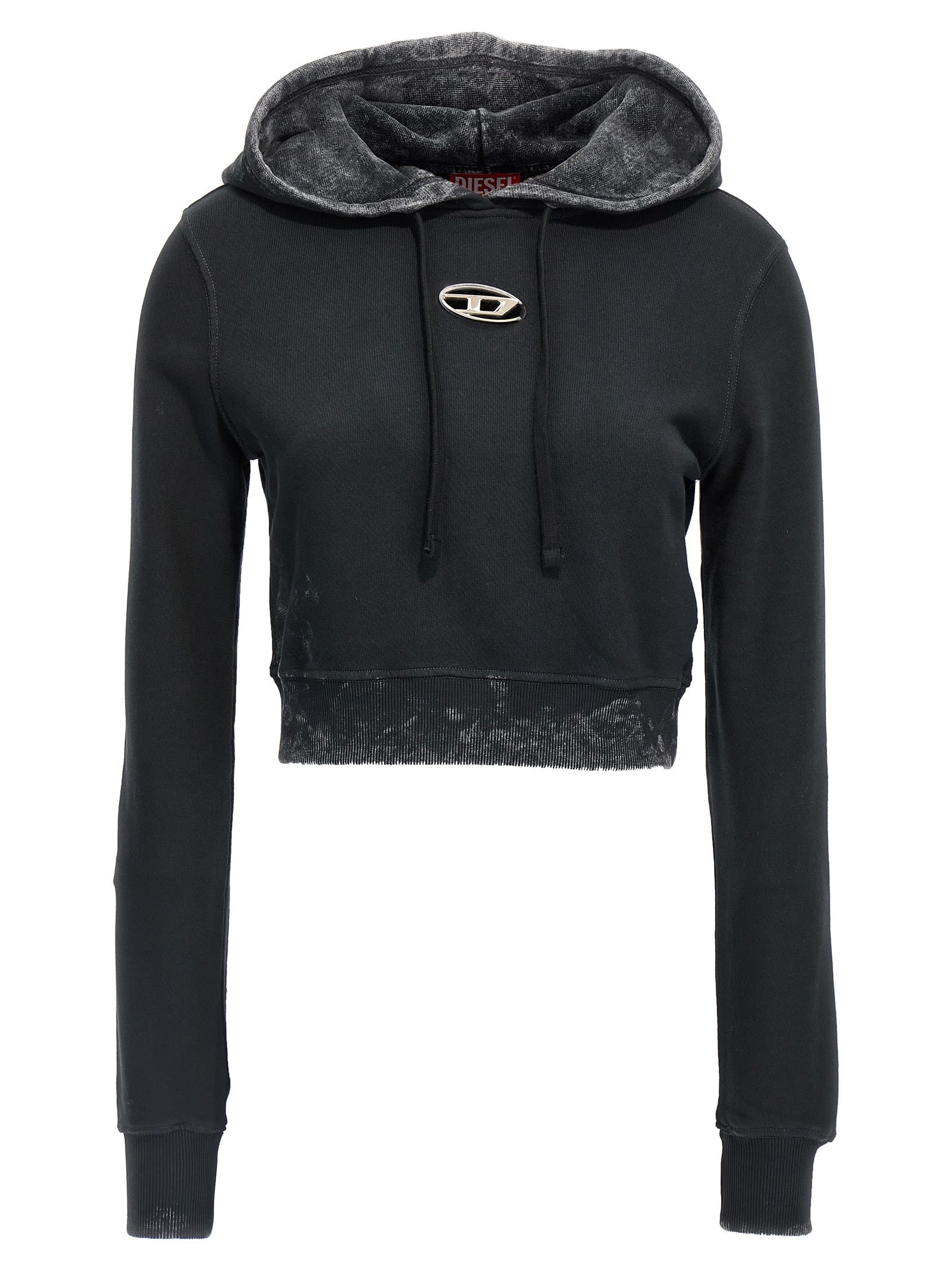 Shop Diesel F-slimmy-hood-p5 Hoodie In Black