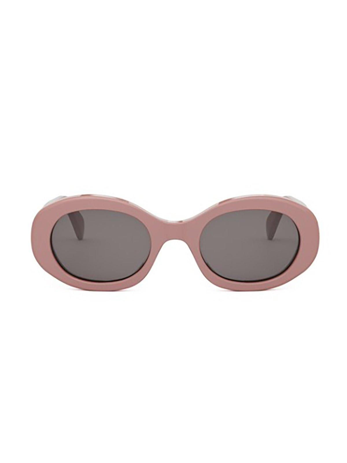 Celine Oval Frame Sunglasses In 72a - Rose