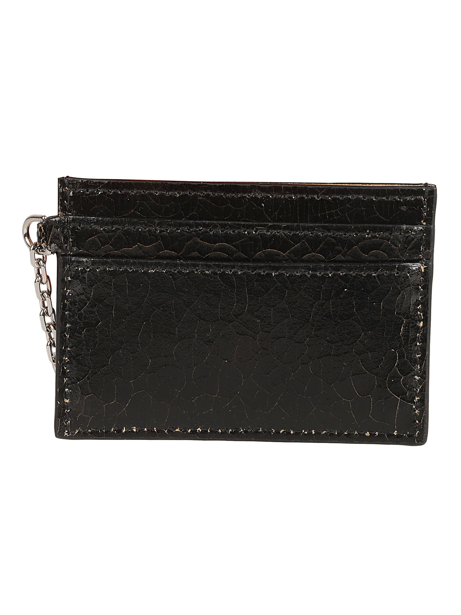 Shop Alexander Mcqueen Sling Card Holder In Black/caramel