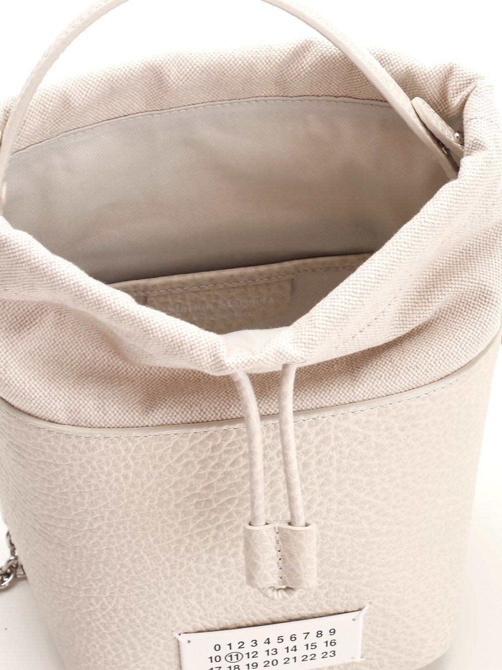 Shop Maison Margiela 5ac Small Bucket Bag In Beige