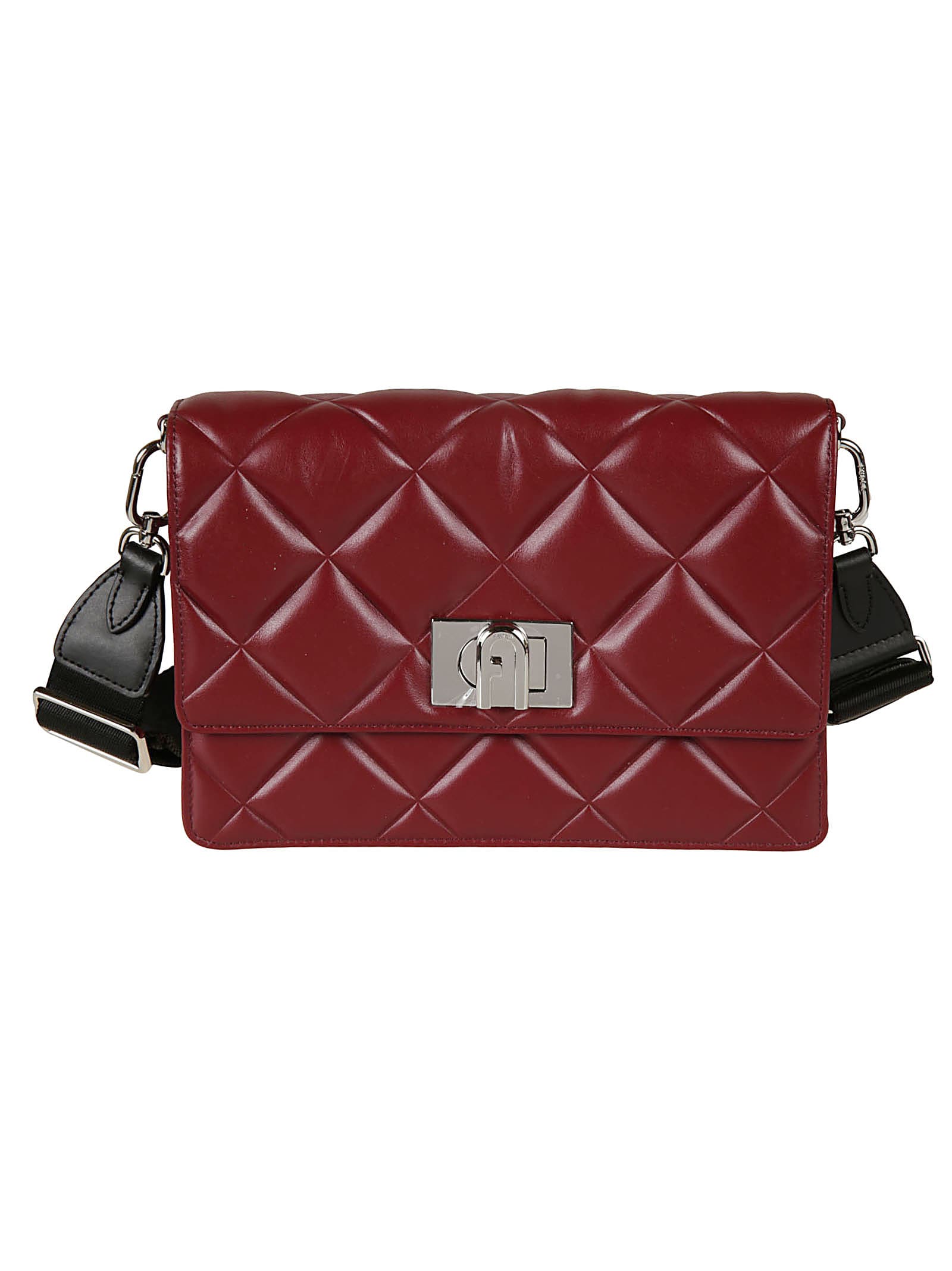 Furla Twistlock Quilted Flap Shoulder Bag In Ciliegia ModeSens