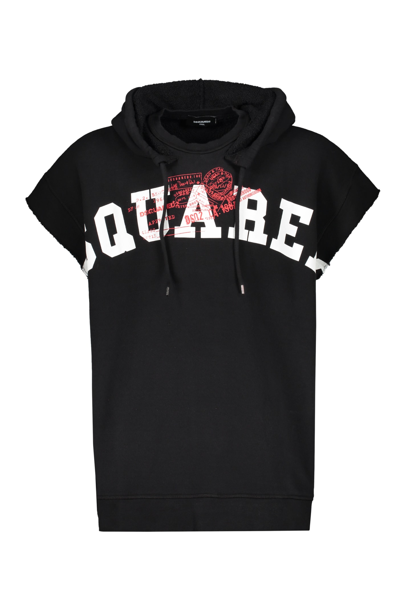 Shop Dsquared2 Cotton Hoodie In Black