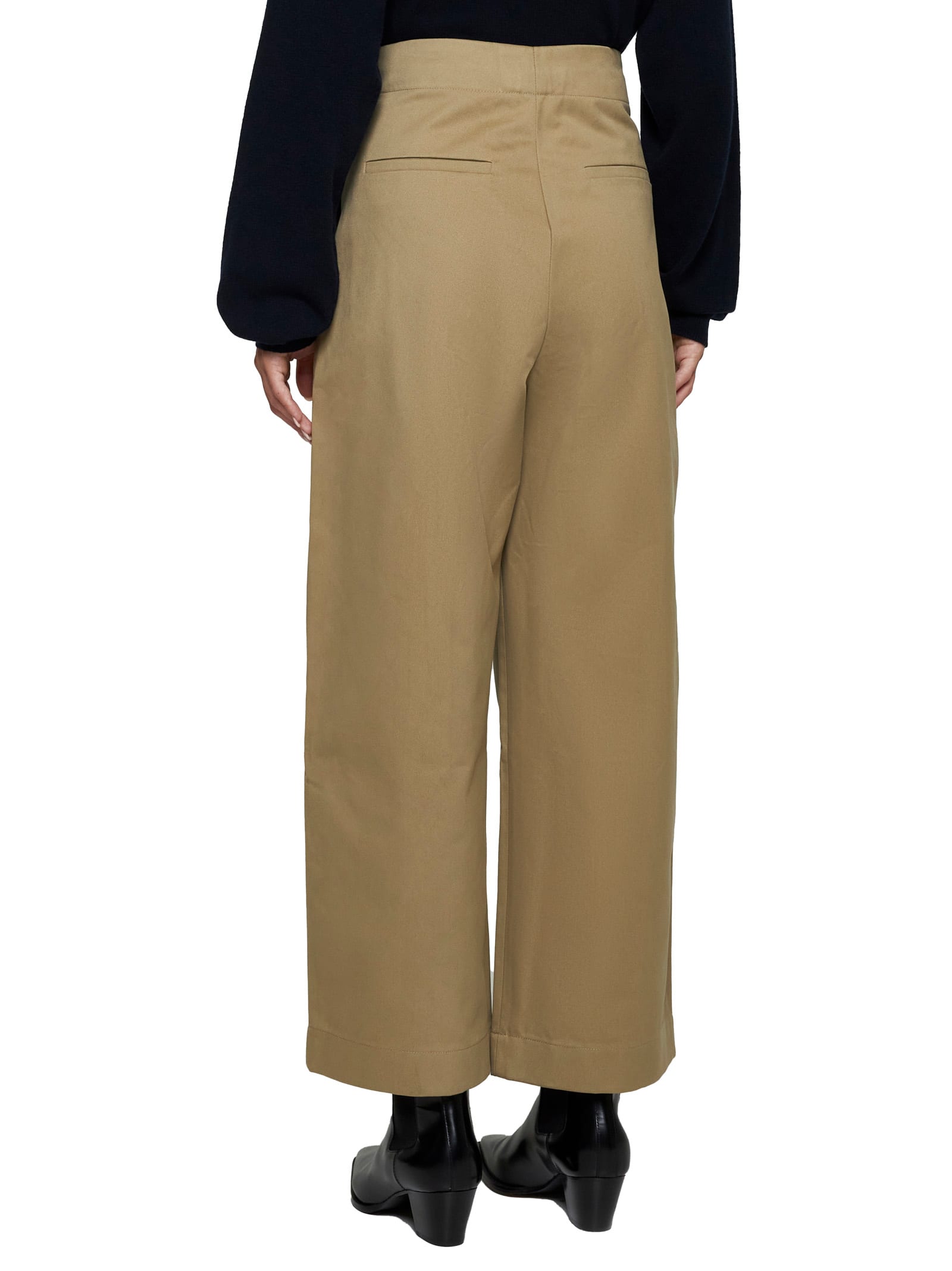 Shop Studio Nicholson Pants In Brown