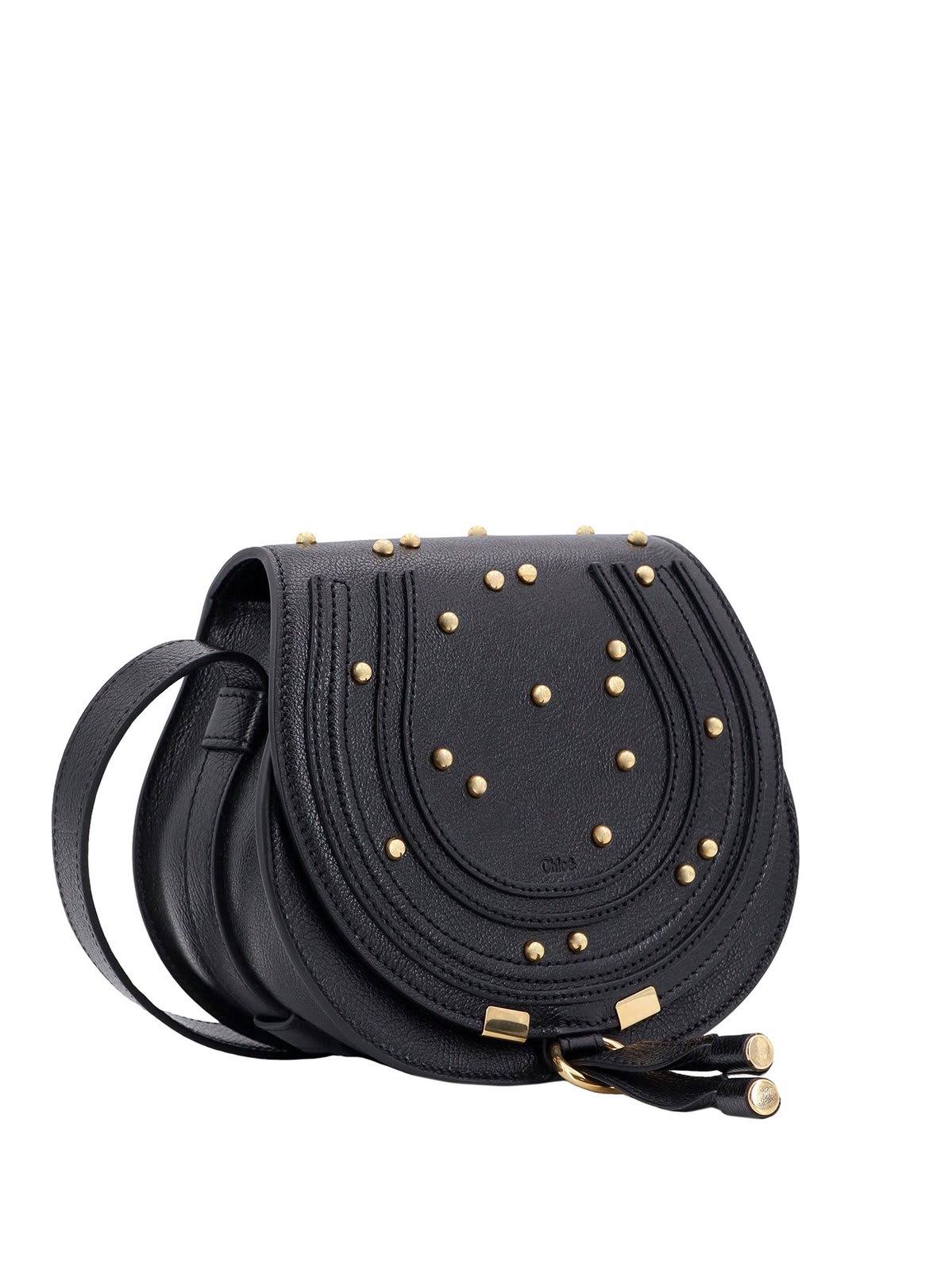 Shop Chloé Small Marcie Saddle Bag In Black