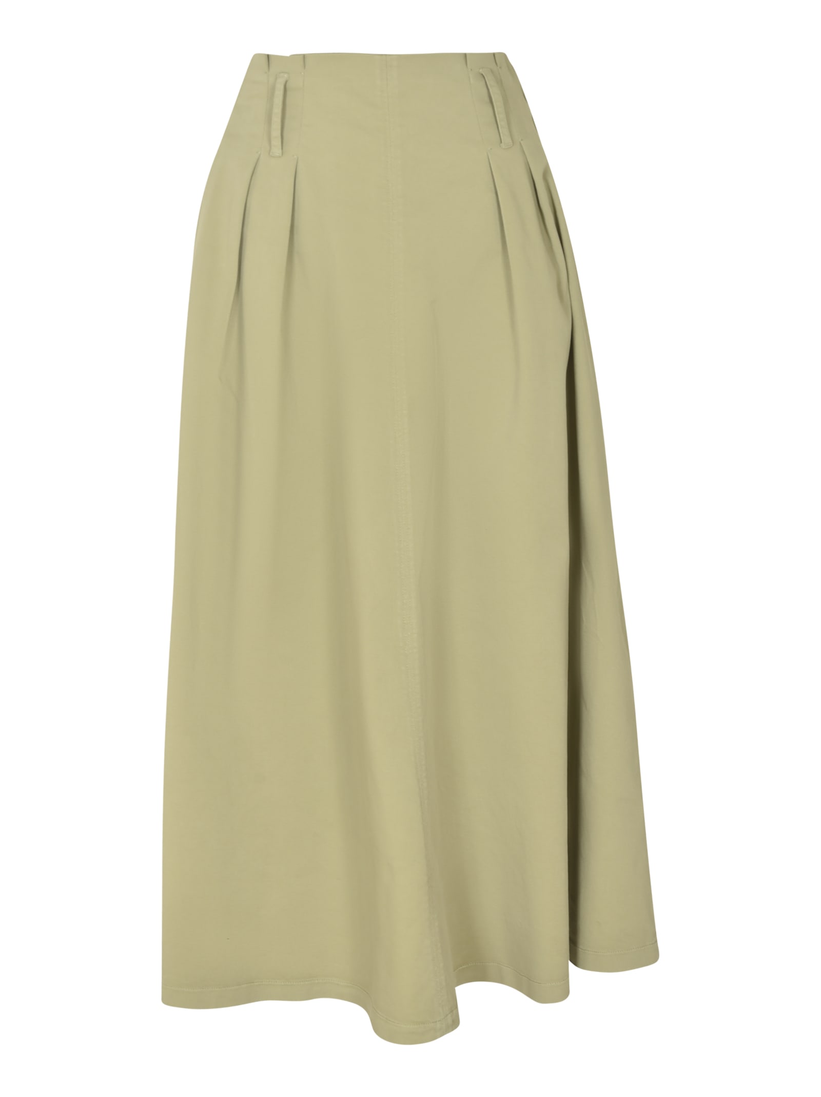 Shop Forte Forte Elastic Twill Skirt In Olive