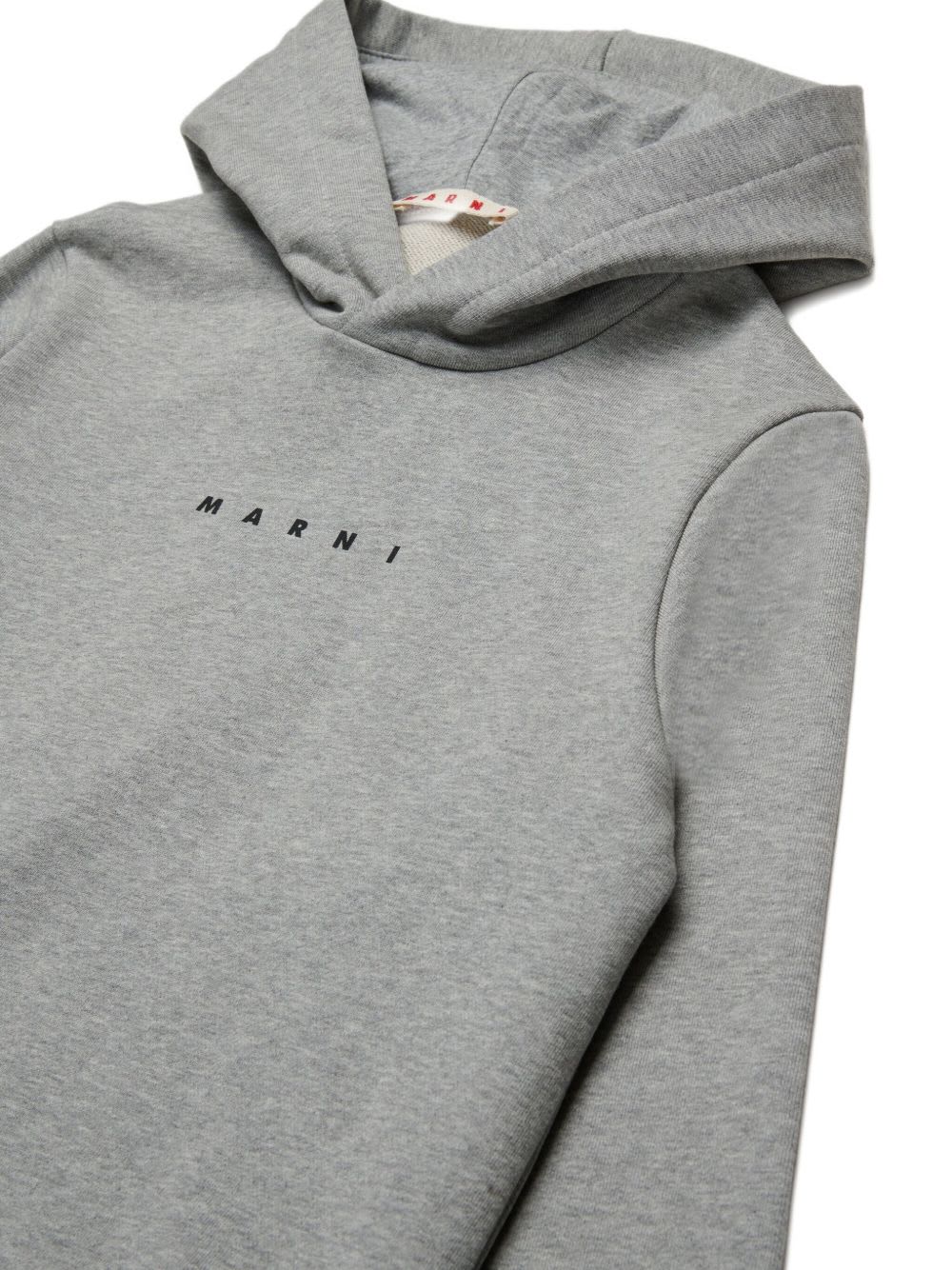 Marni Kids Gray Long-sleeved Hoodie In Gray