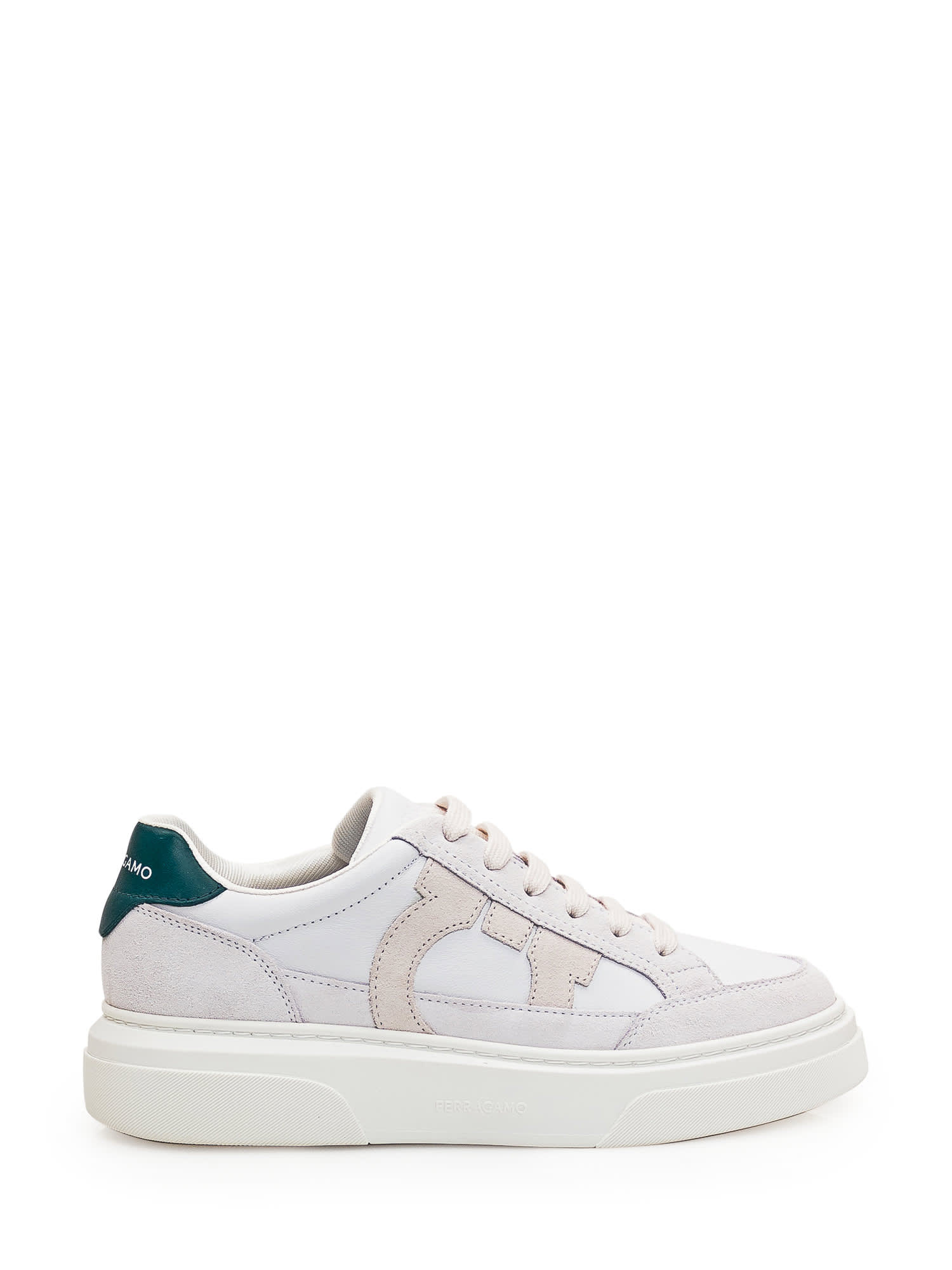 Gancini-patch Lace-up Sneakers