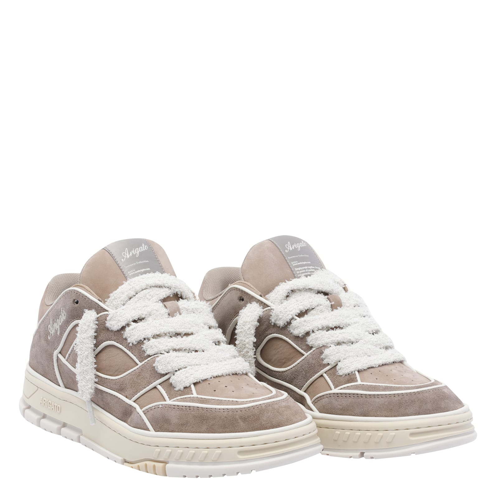 Axel Arigato Area Lo Piping Suede Low Top Sneakers In Neutral