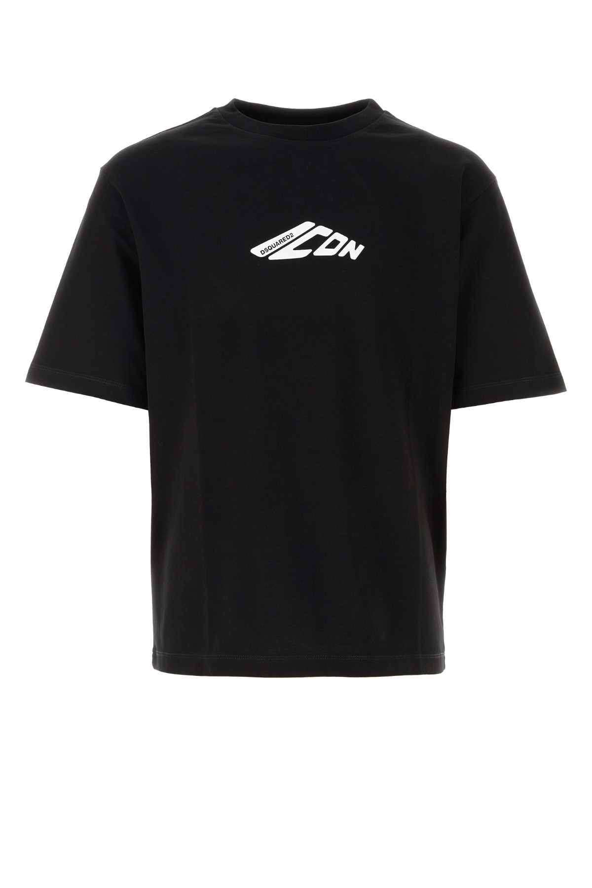 Shop Dsquared2 Black Cotton T-shirt