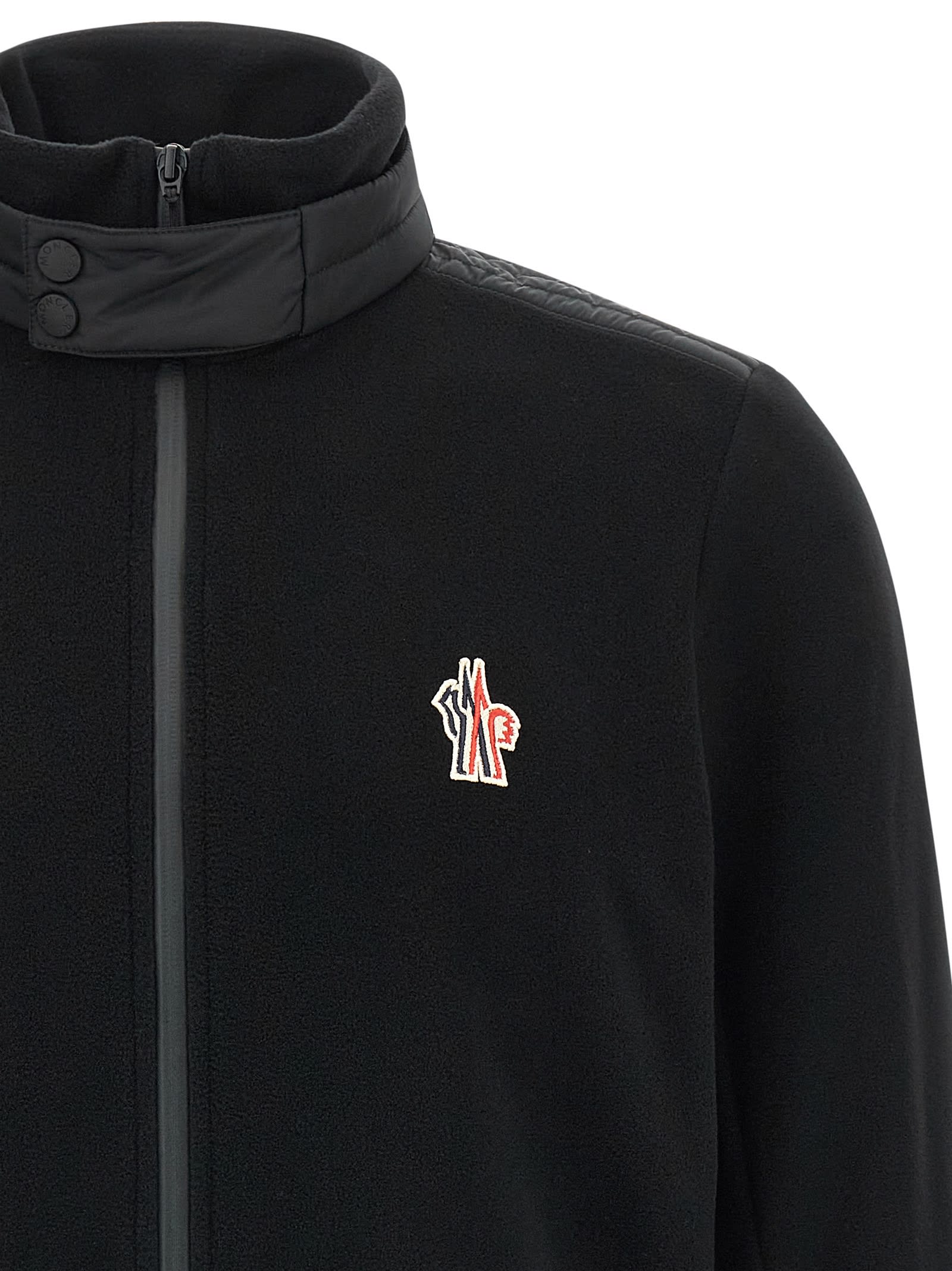 Moncler Grenoble Rainwear Insert Sweatshirt In Black