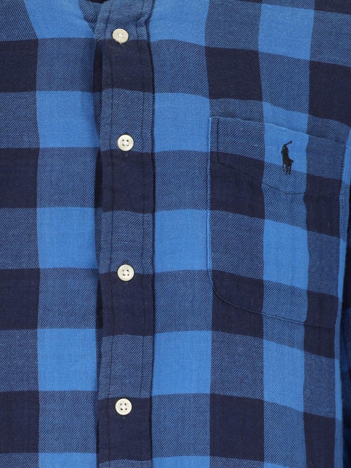 Shop Polo Ralph Lauren Checked Shirt In Royal Black