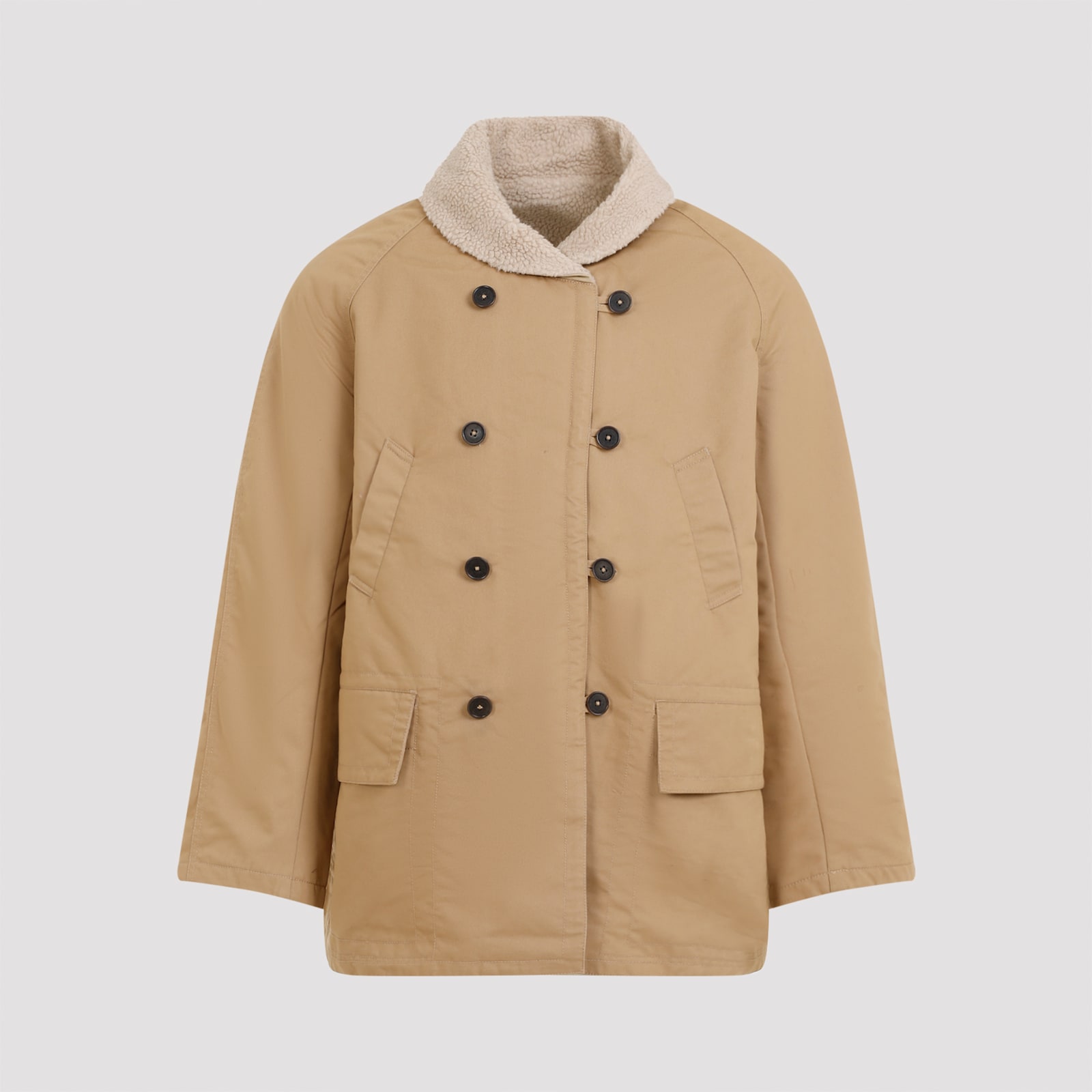 Universal Works Reversible Mackinaw Jacket In Sand