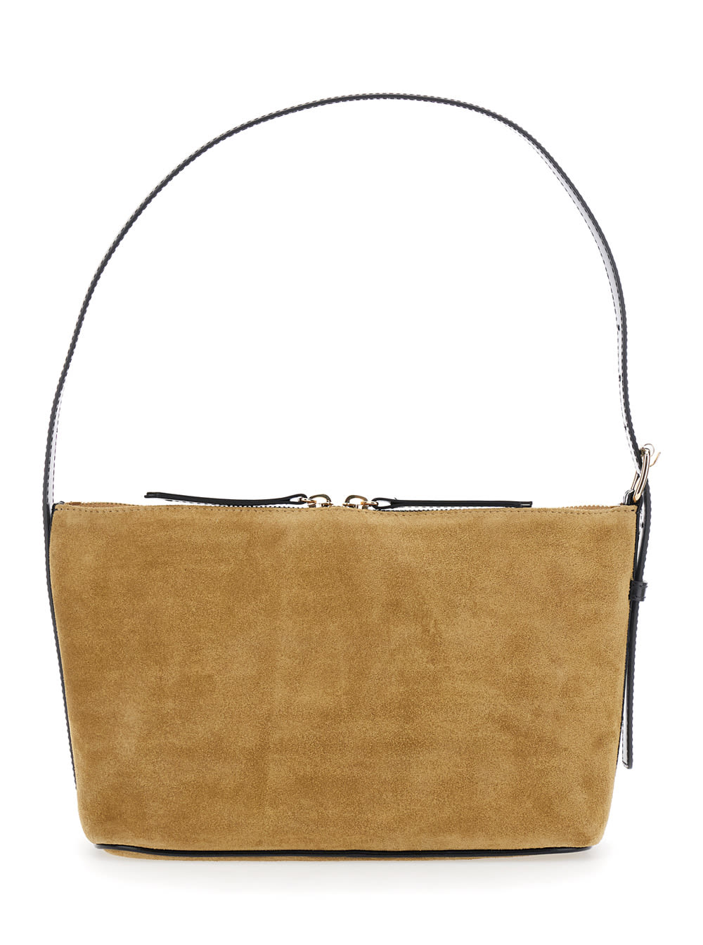 Apc Vera Beige Shoulder Bag With Top Handle And Zip Closure In Suede Woman In Multi