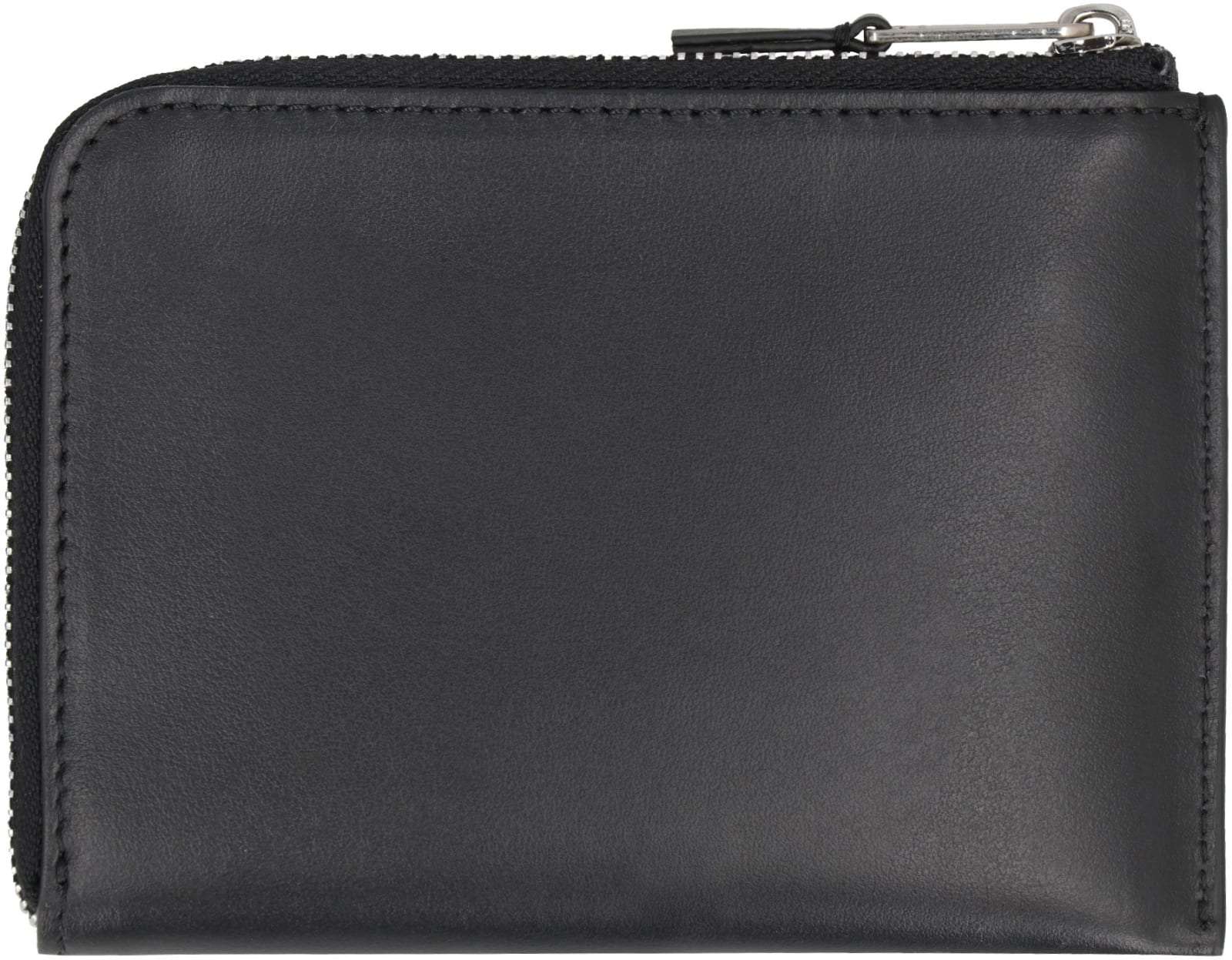 Shop Palm Angels Leather Card Holder In Black