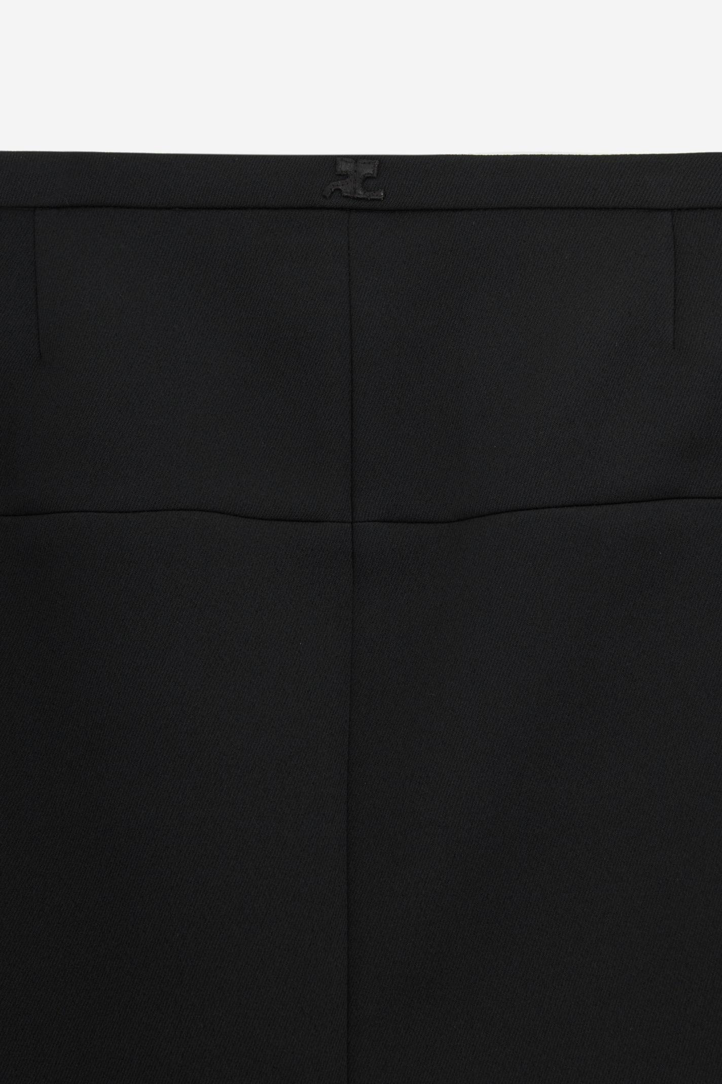 Shop Courrèges Ellipse Twill Skirt In Black