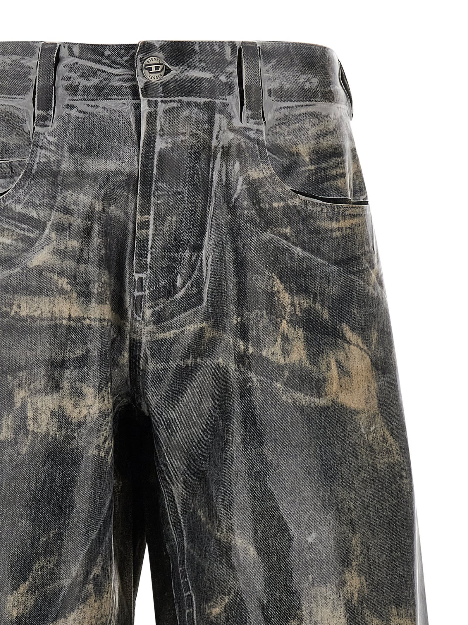 Diesel 1997 D-enim Muc Fsh1 Casual Trousers In Gray