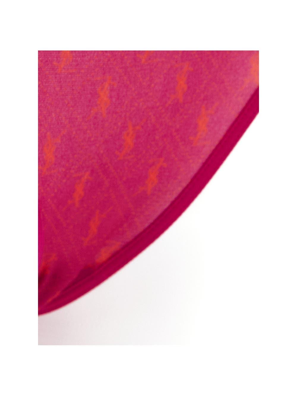 Shop Saint Laurent Monogram Panties In Tulle Jersey In Fuchsia