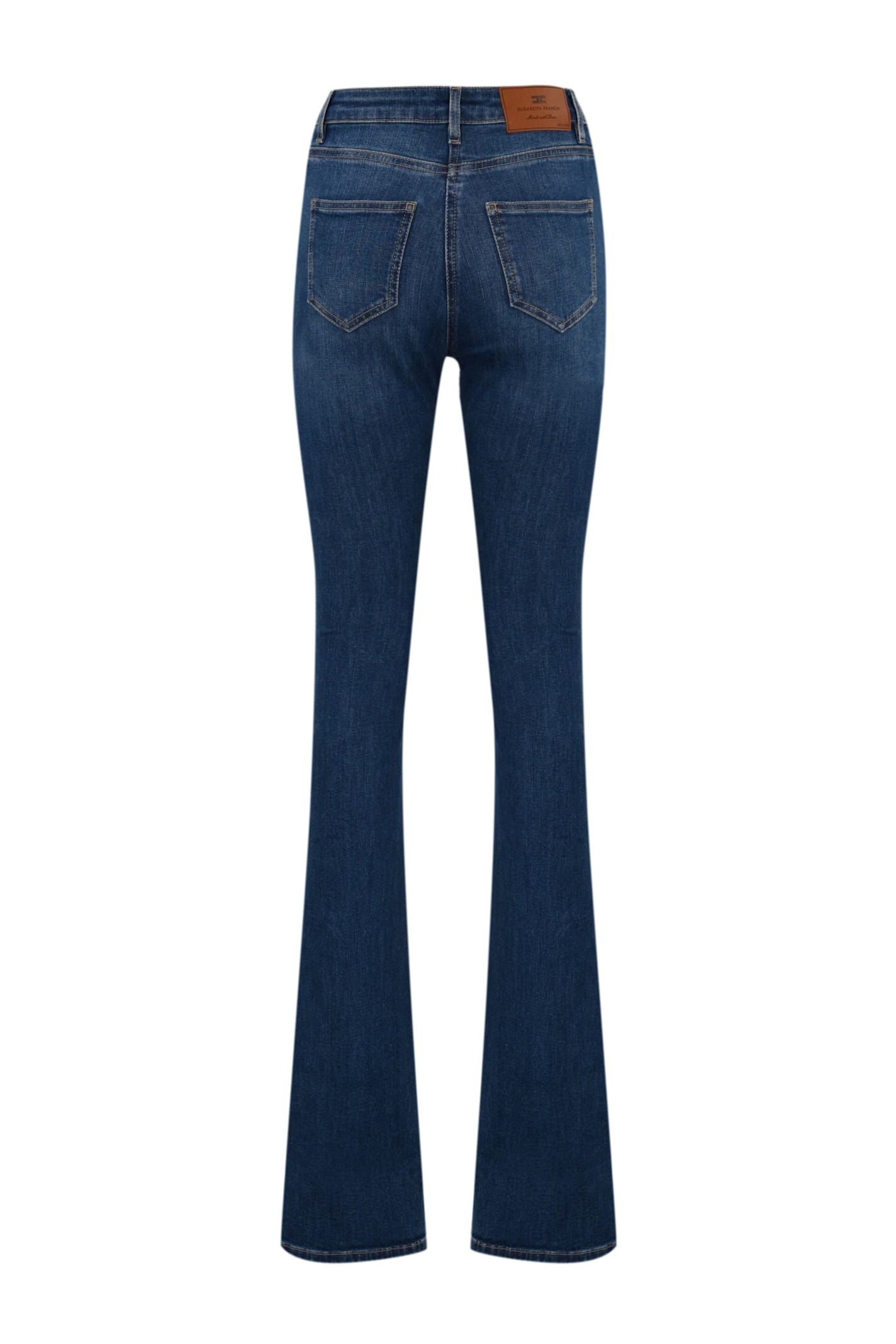 Elisabetta Franchi Jeans With Bow Detail In Blu