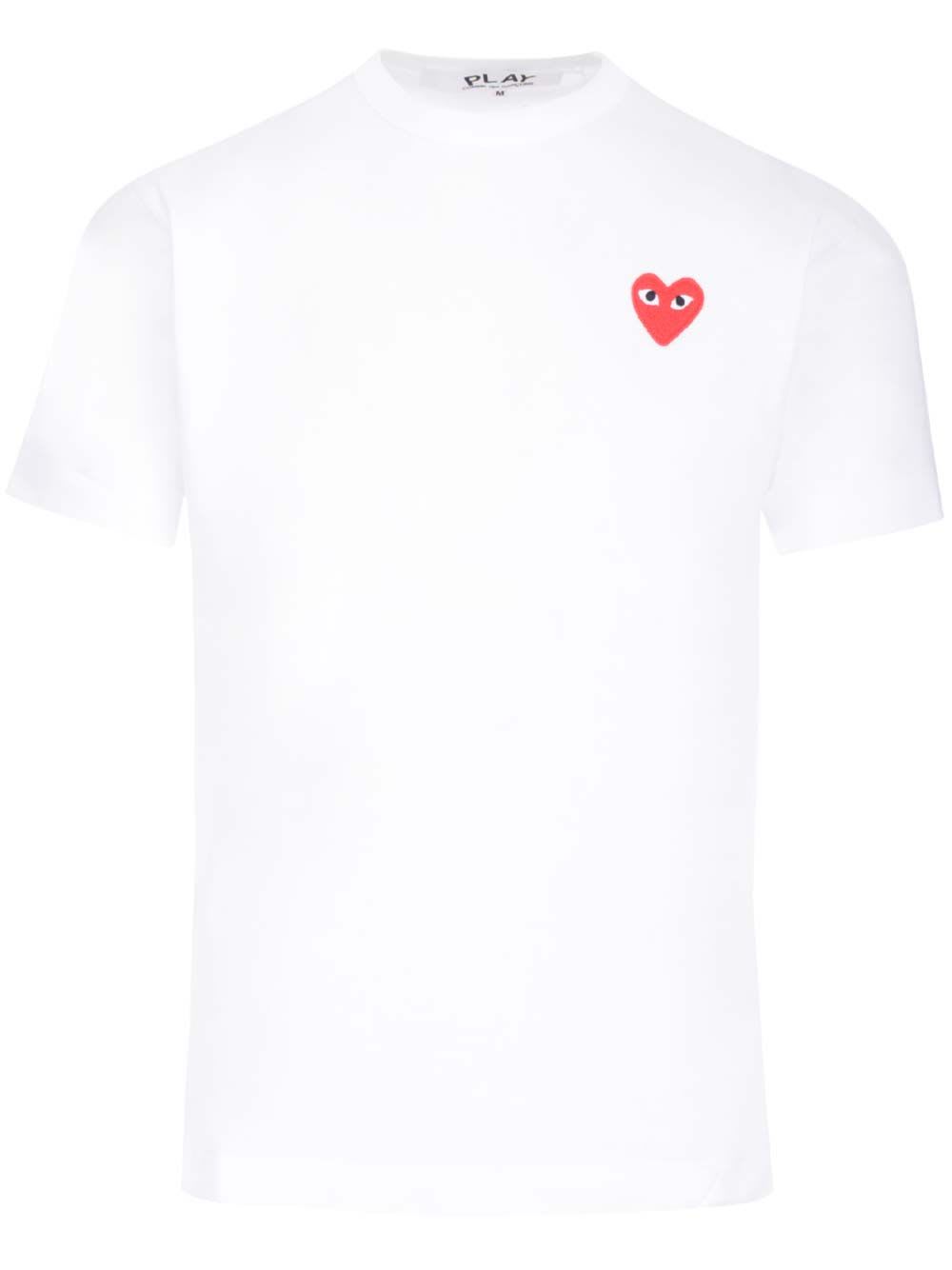 Comme des Garçons Play T-shirt With Small Red Heart