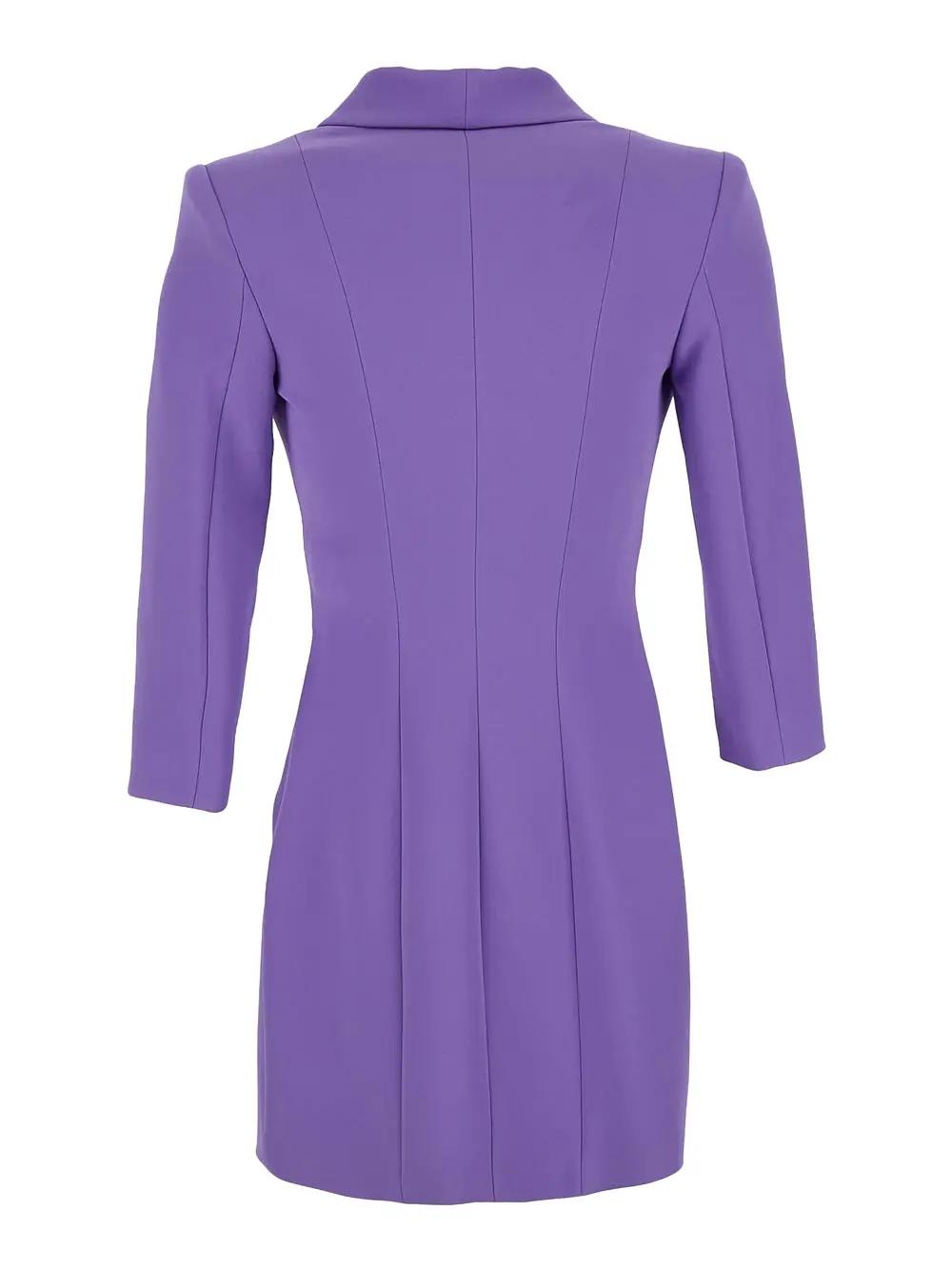 Shop Elisabetta Franchi Jacket Dress In Iris