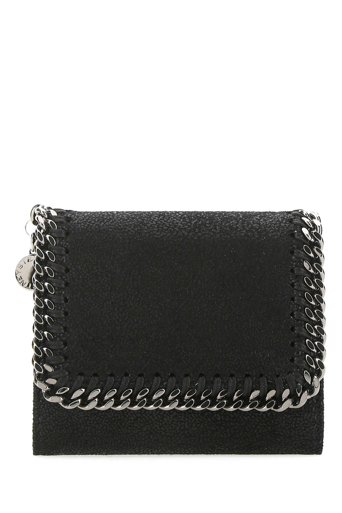 Stella Mccartney Black Shaggy Deer Small Falabella Wallet In 1000