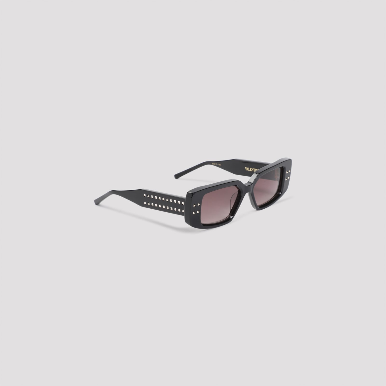 Shop Valentino V-cinque Sunglasses In Blk Gld