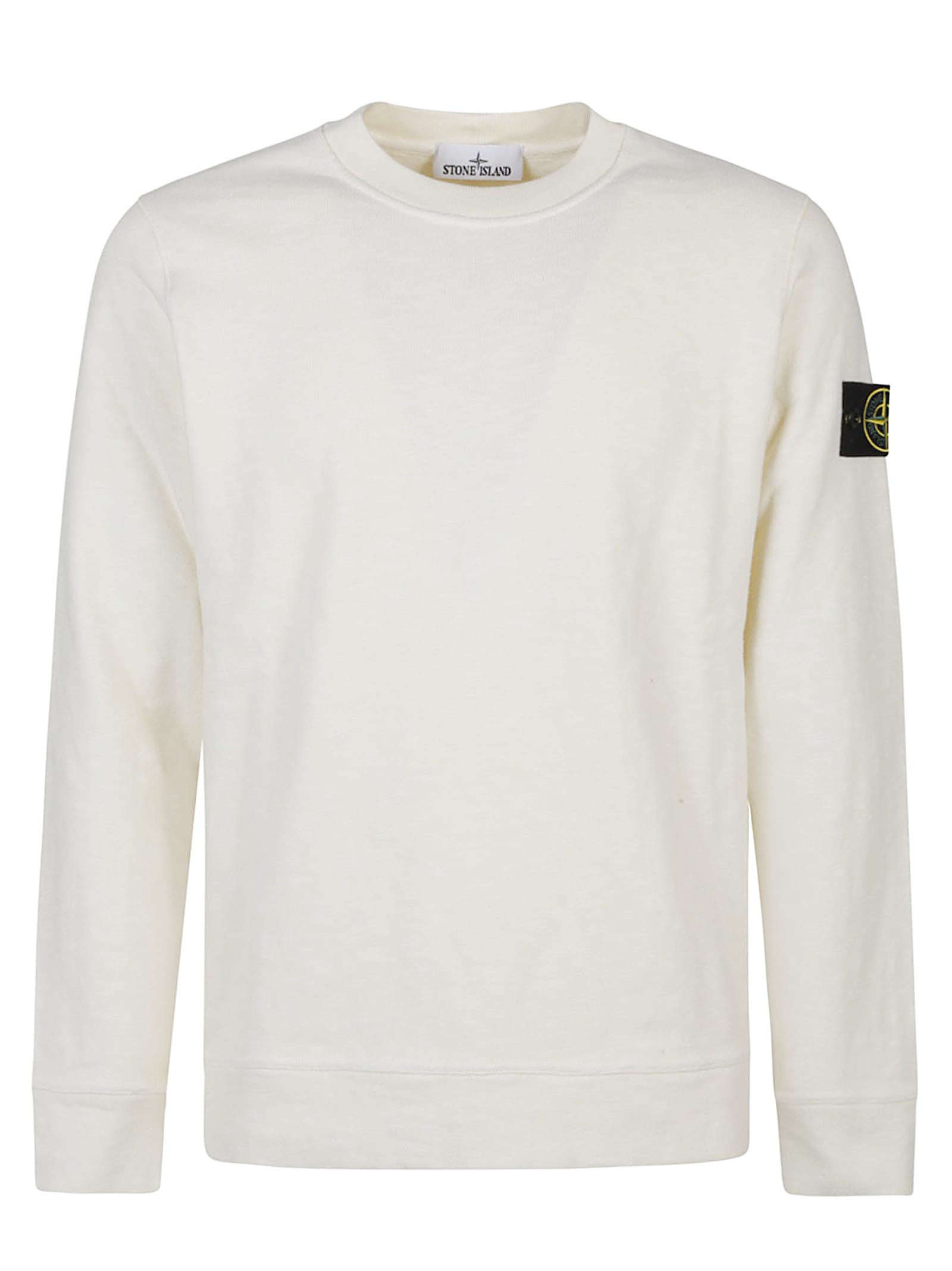 Stone Island Ribbed Knit Sweater With Crew Neckline And Logo Patch In Multi