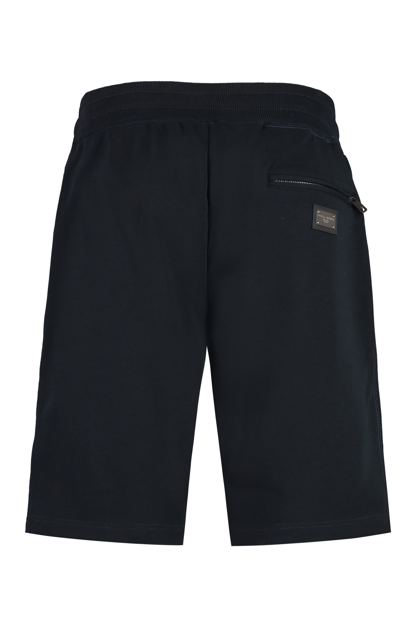Shop Dolce & Gabbana Cotton Bermuda Shorts In Blue