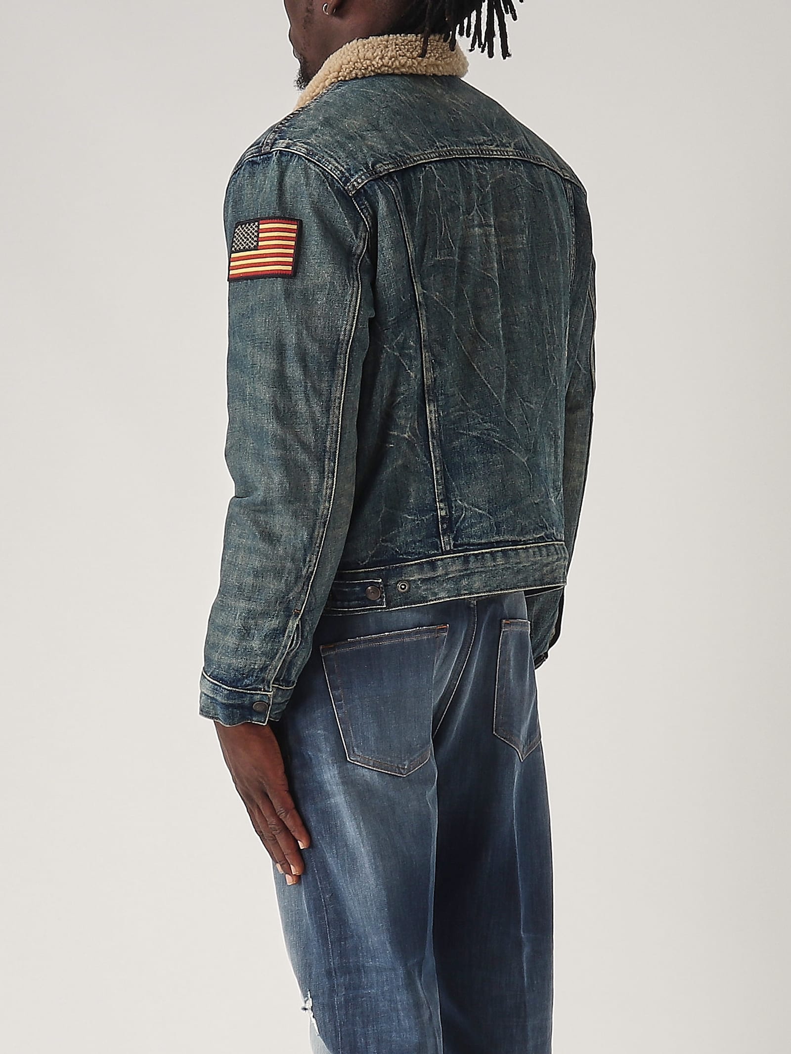 Shop Polo Ralph Lauren Trucker Jacket Jacket In Denim