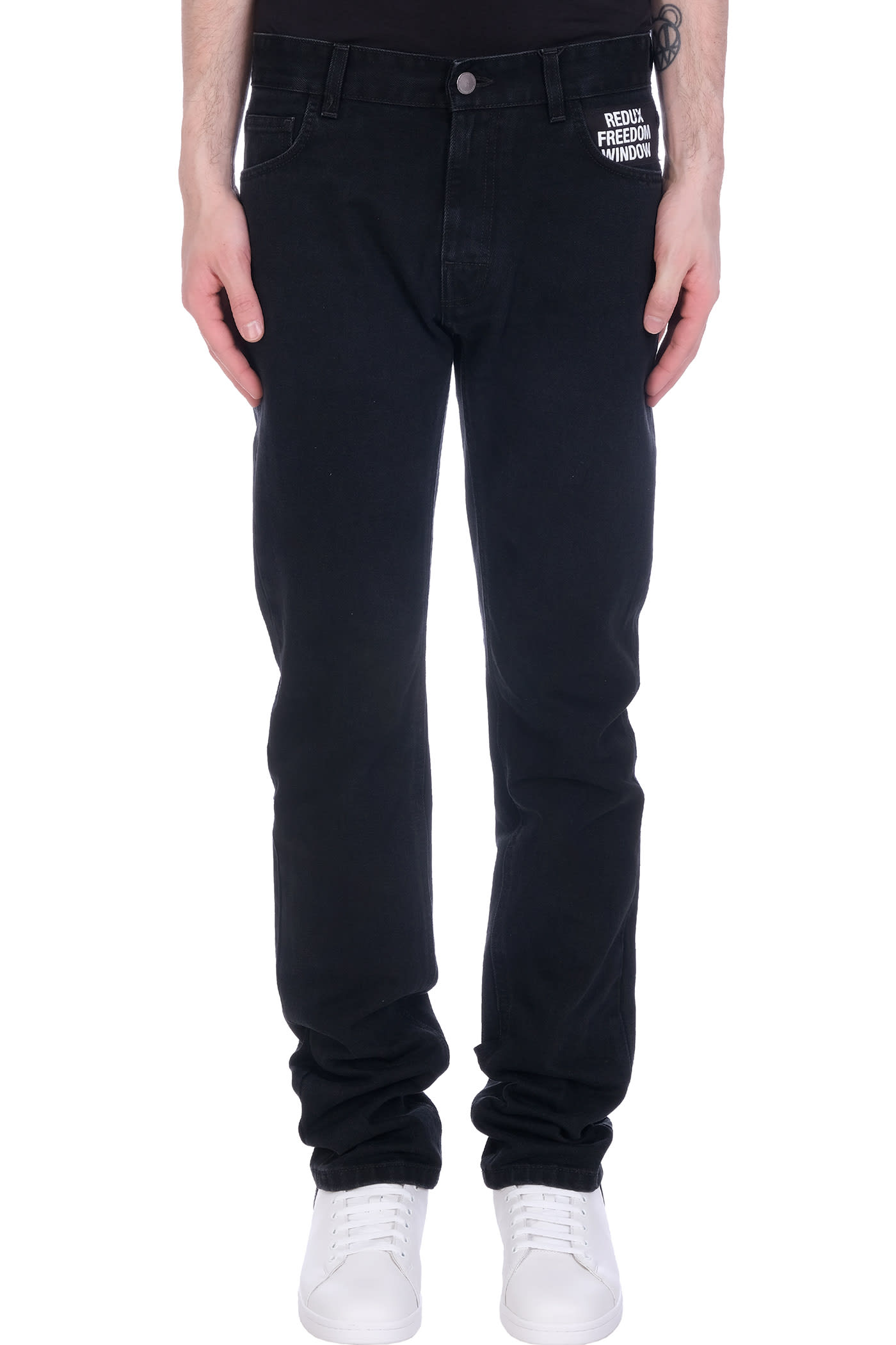 Raf Simons Jeans In Black Denim
