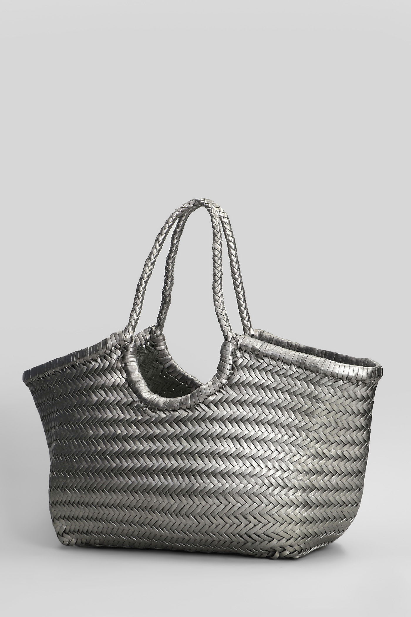 Dragon Diffusion Nantucket Basket Big Tote In Gunmetal Leather In Gray
