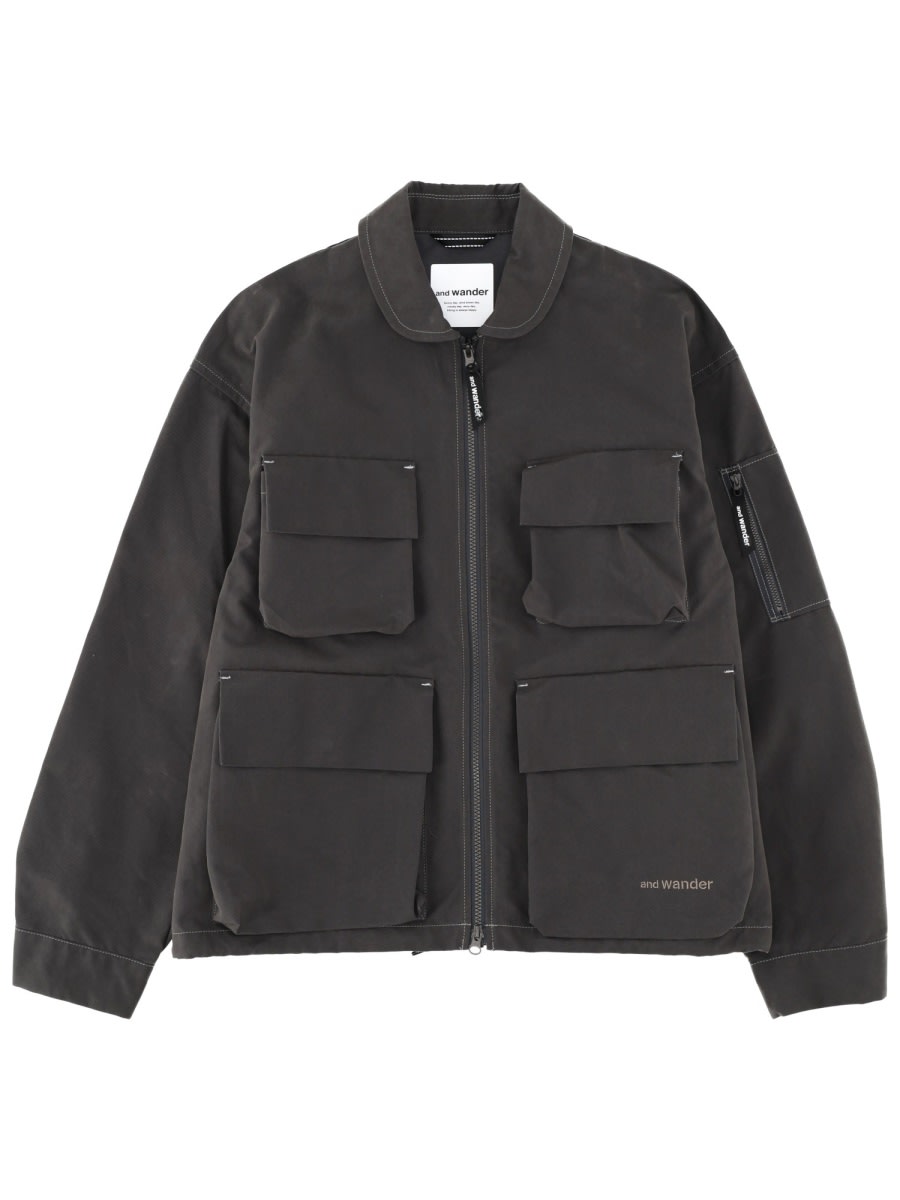 And Wander Cotton Blend Jacket In Gray