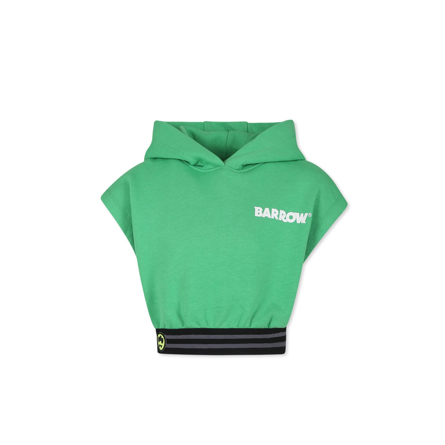 Shop Barrow Green Crop Sweatshirt For Girl With Smiley