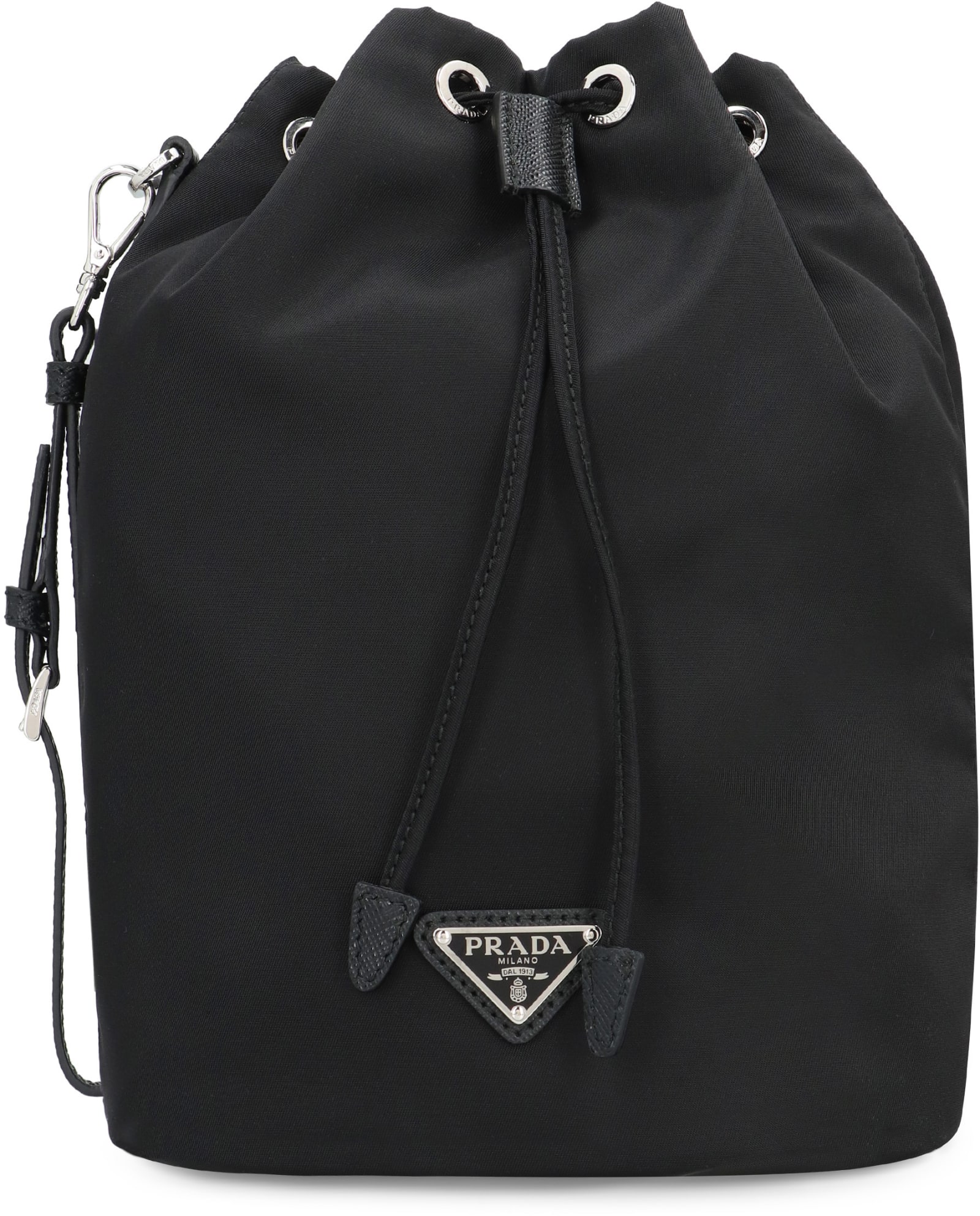 Prada Re-nylon Pouch In Nero