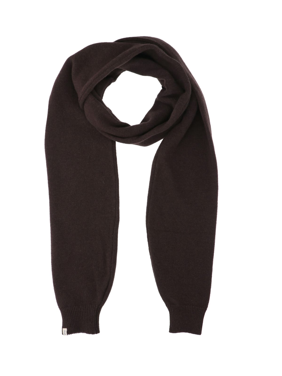 Paloma Wool Cozy Knit Scarf Ribbed Cuffs In Brown