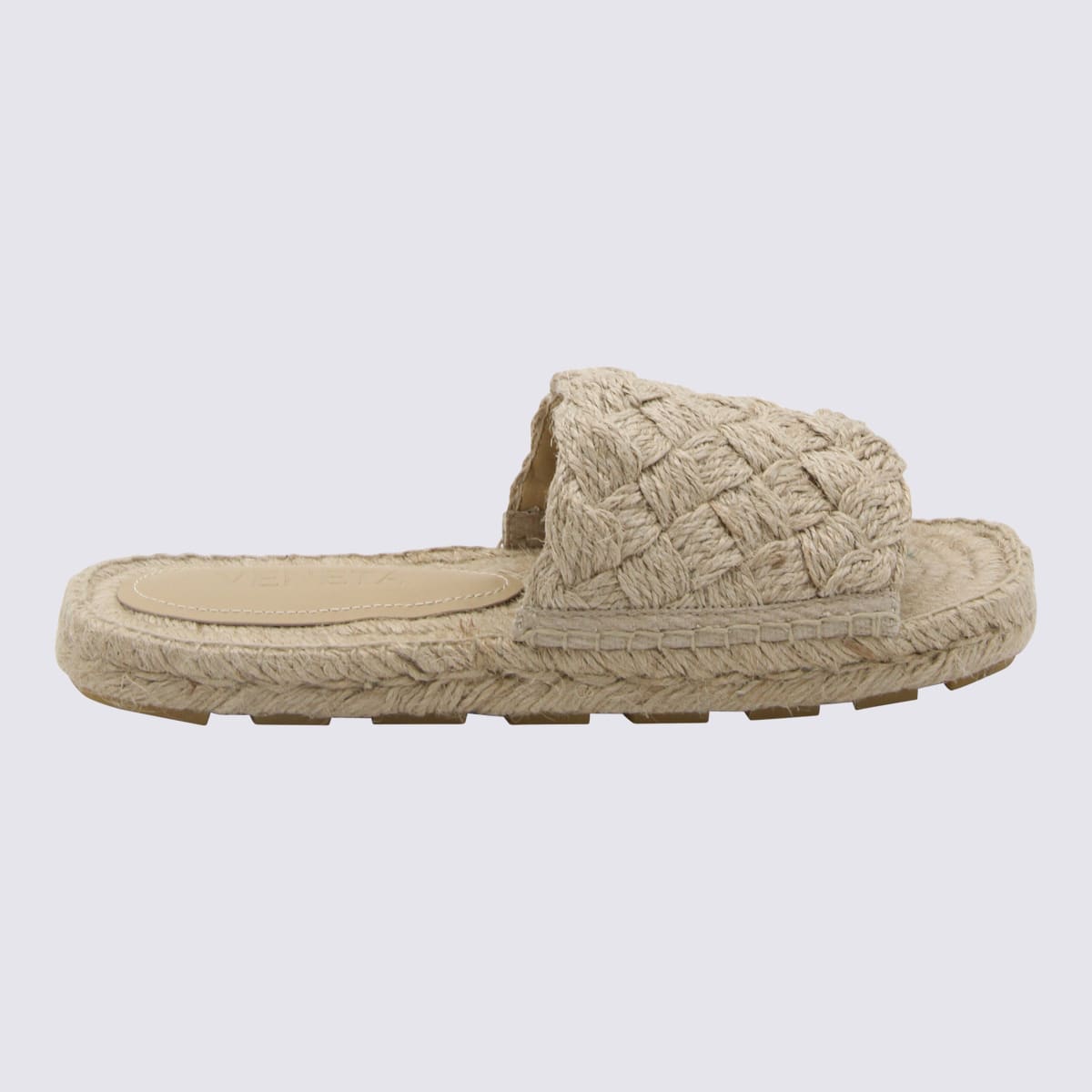 Shop Bottega Veneta Cane Sugar Juta Sandals