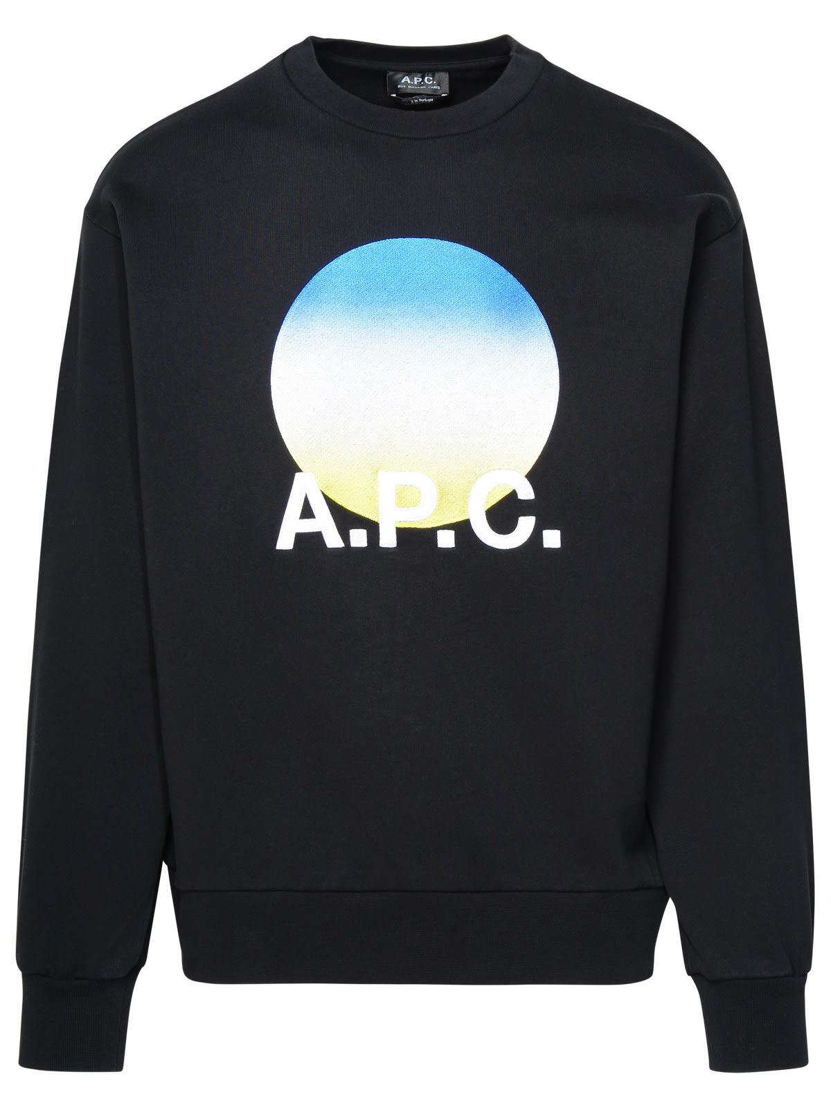 Shop Apc Black Cotton Sweatshirt