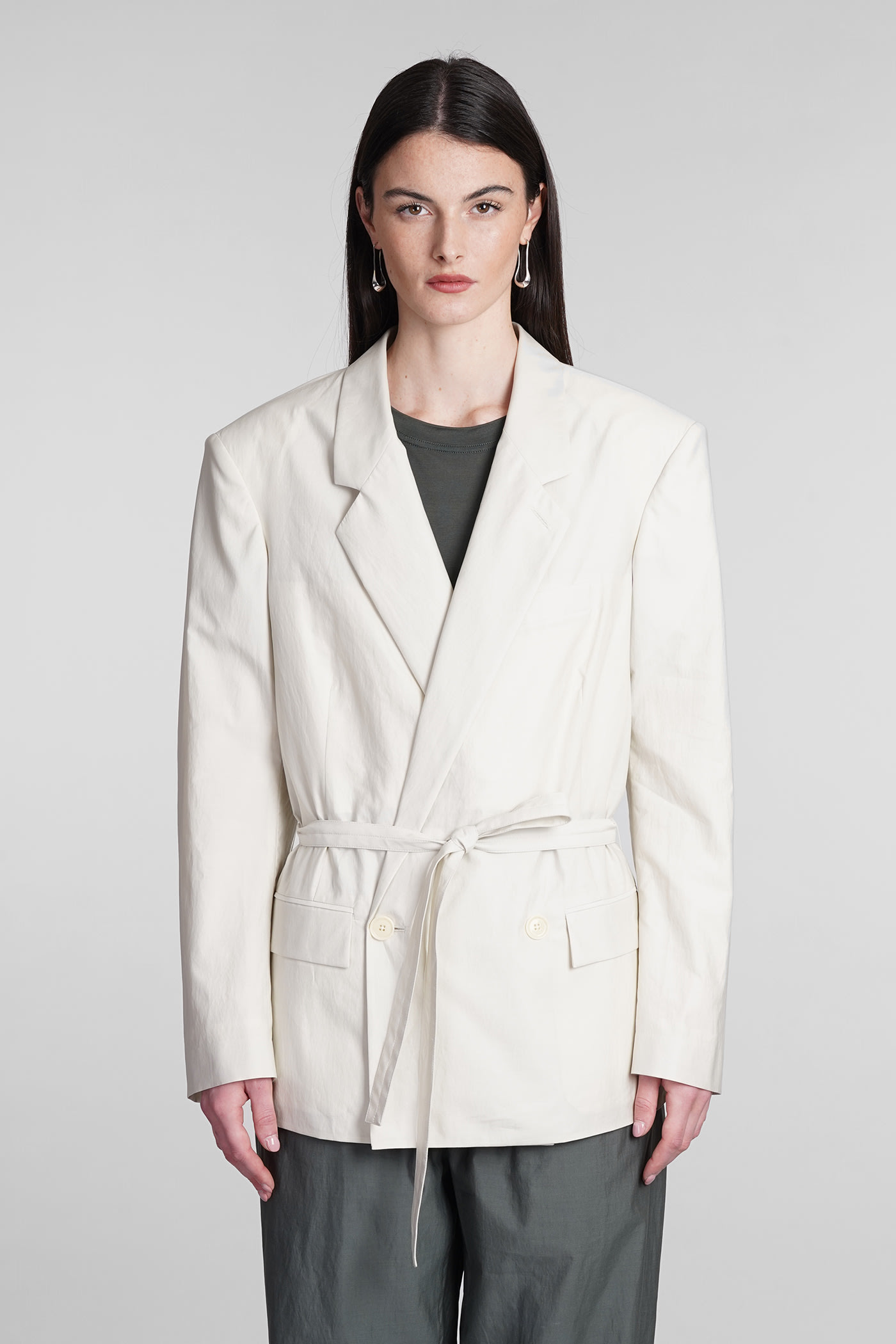 LEMAIRE BLAZER IN BEIGE SILK