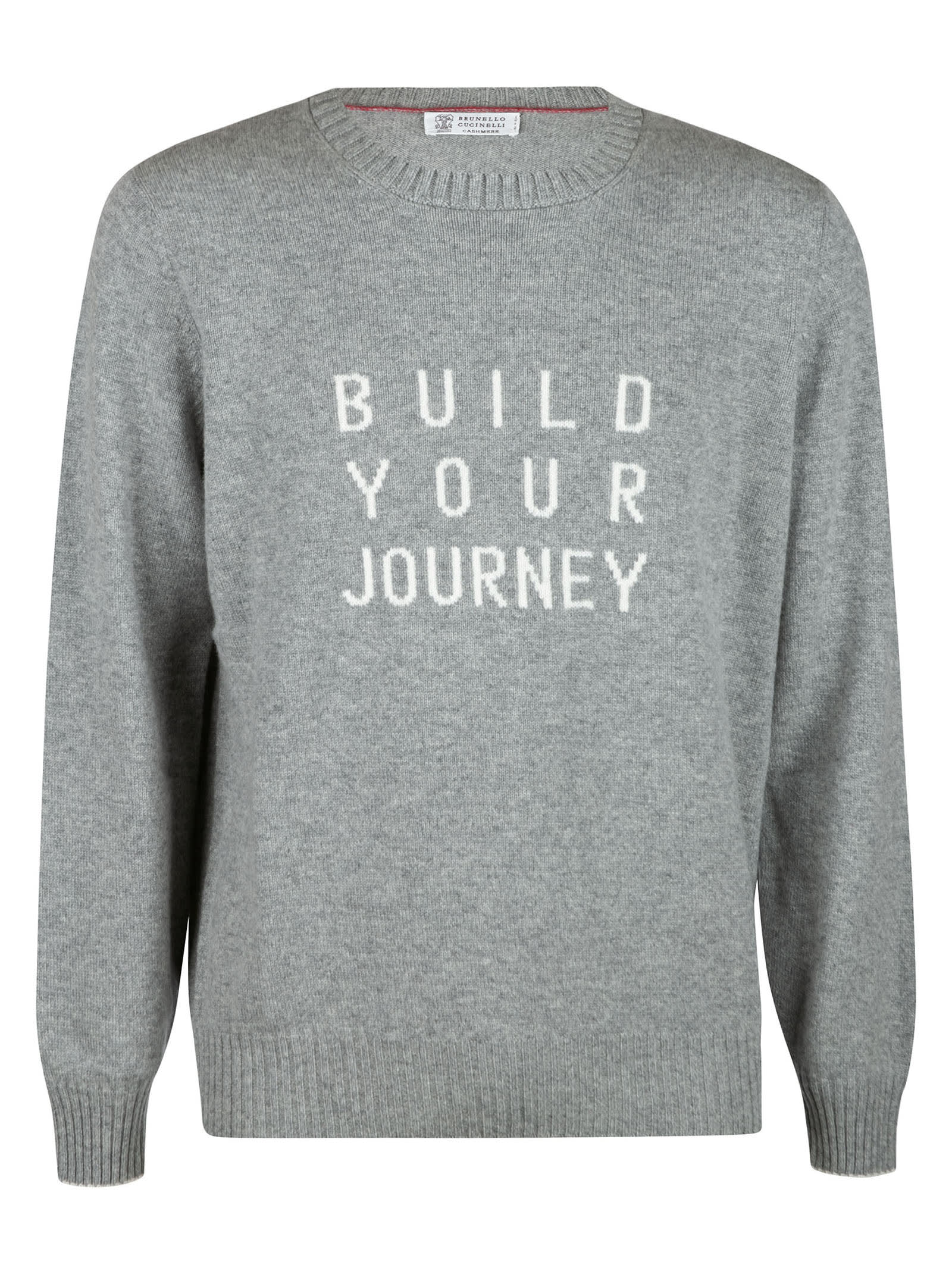 Brunello Cucinelli Build Your Journey Embroidered Sweater