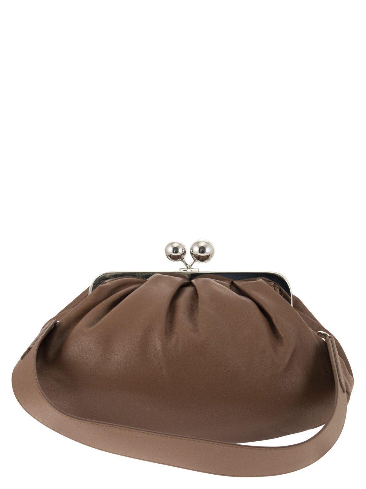 Shop Weekend Max Mara Medium Pasticcino Bag In Marrone